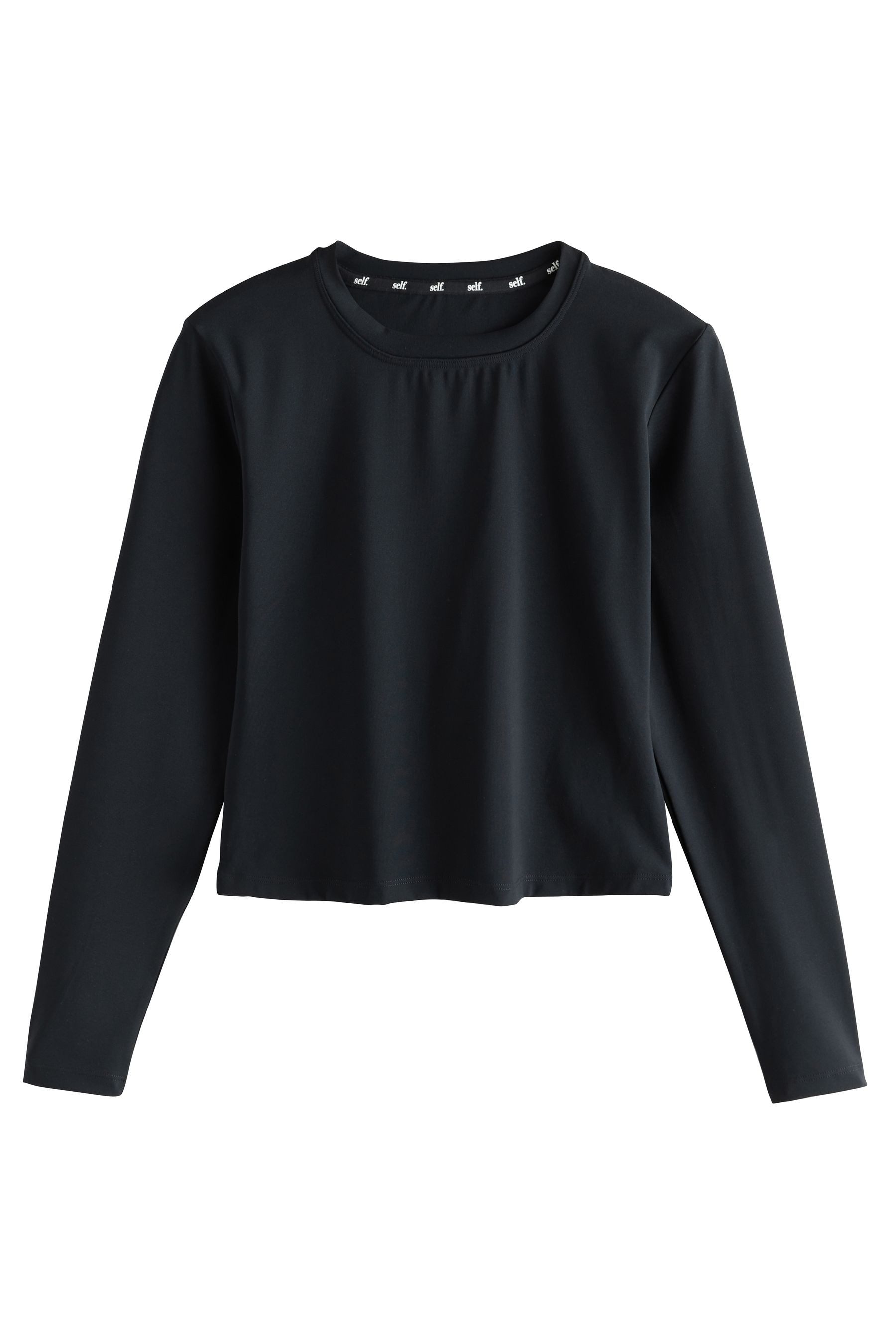 Langarmshirt Self. Körpernahes, langes Oberteil