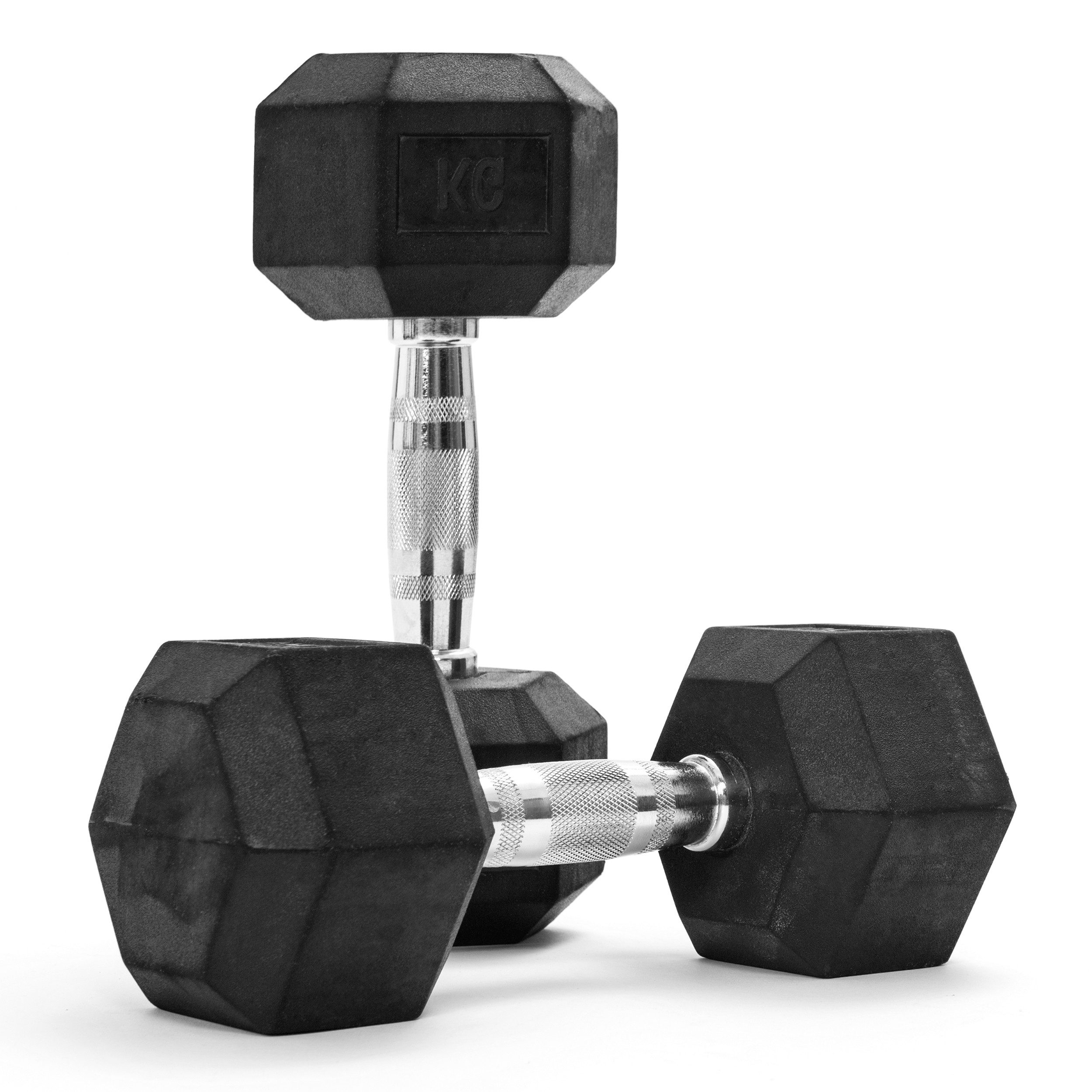 MSports® Hantel Hexagon-Hanteln 2er Set (Paar) 5-30 kg rutschsicher ummantelt