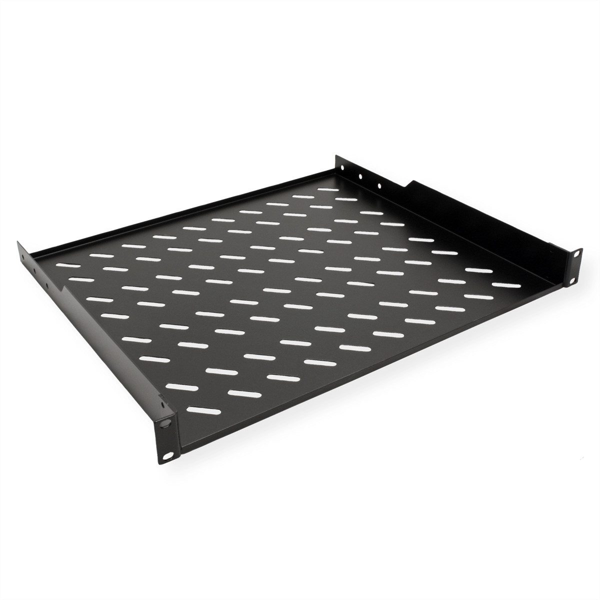 ROLINE Netzwerkschrank 19-Zoll Fachboden 1 HE 400 T, 15kg Tragkraft schwarz