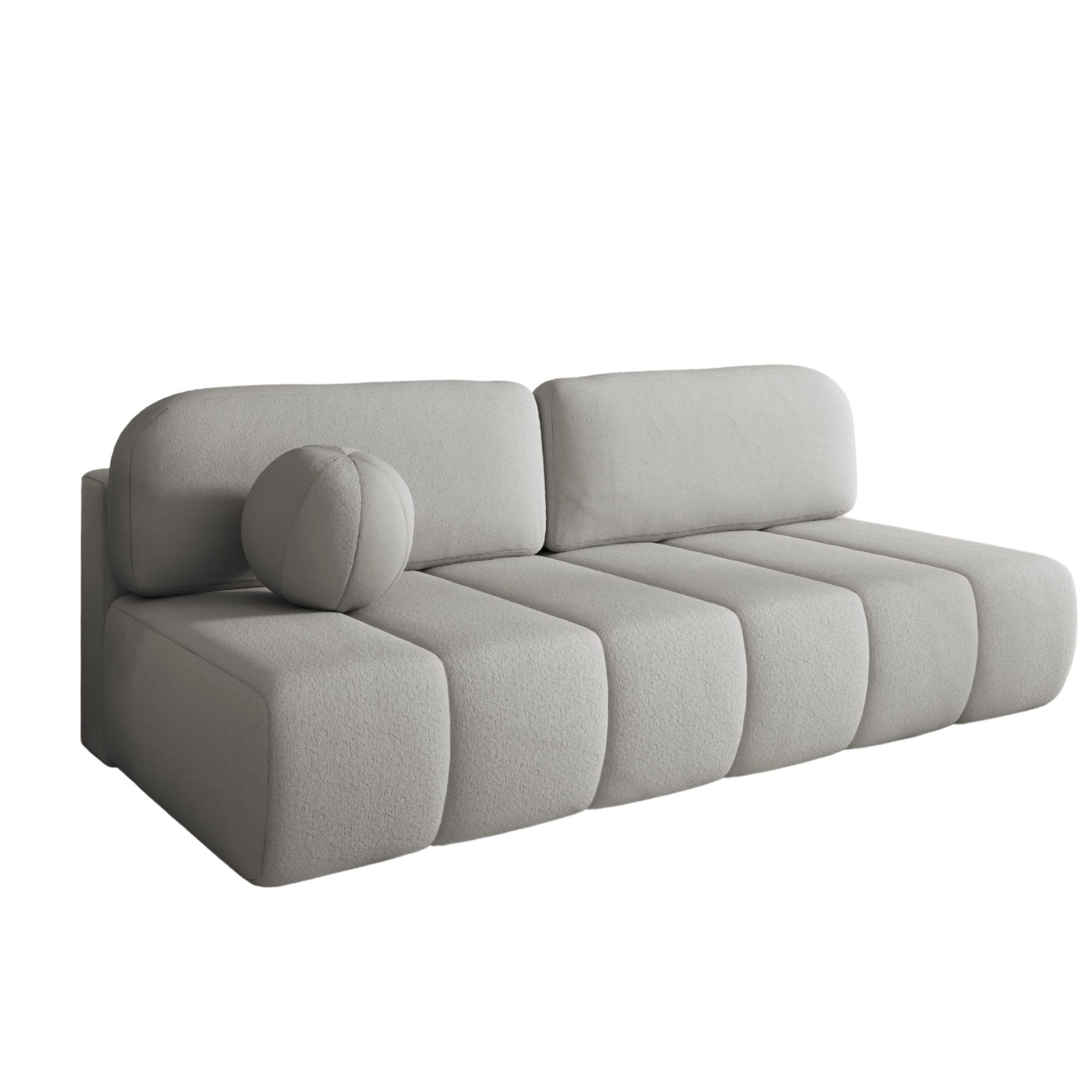 MOEBLO Sofa Fluffy aus Bouclé, Bequemes Sofa mit Schlaffunktion, Stilvollem günstig online kaufen