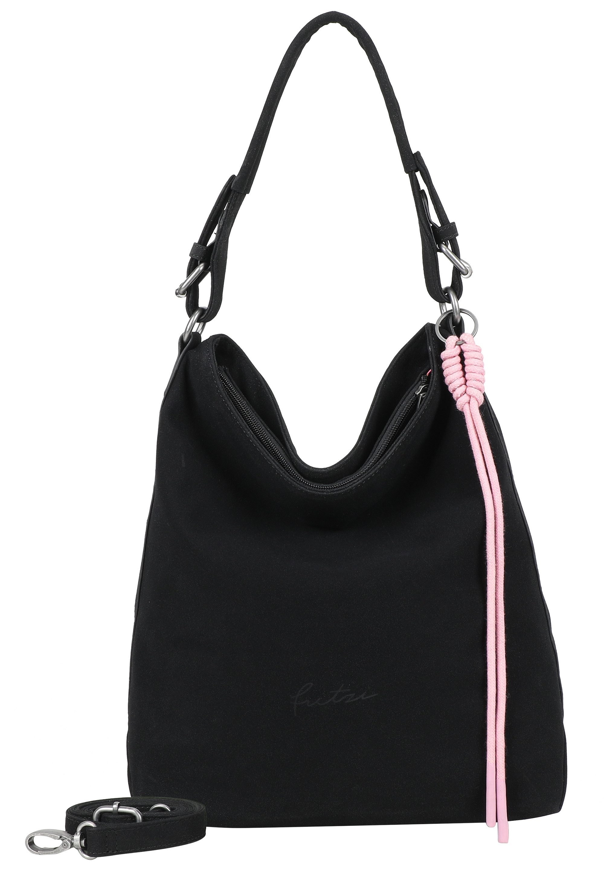 Fritzi aus Preußen Schultertasche Jacky Black, mit Reißverschluss