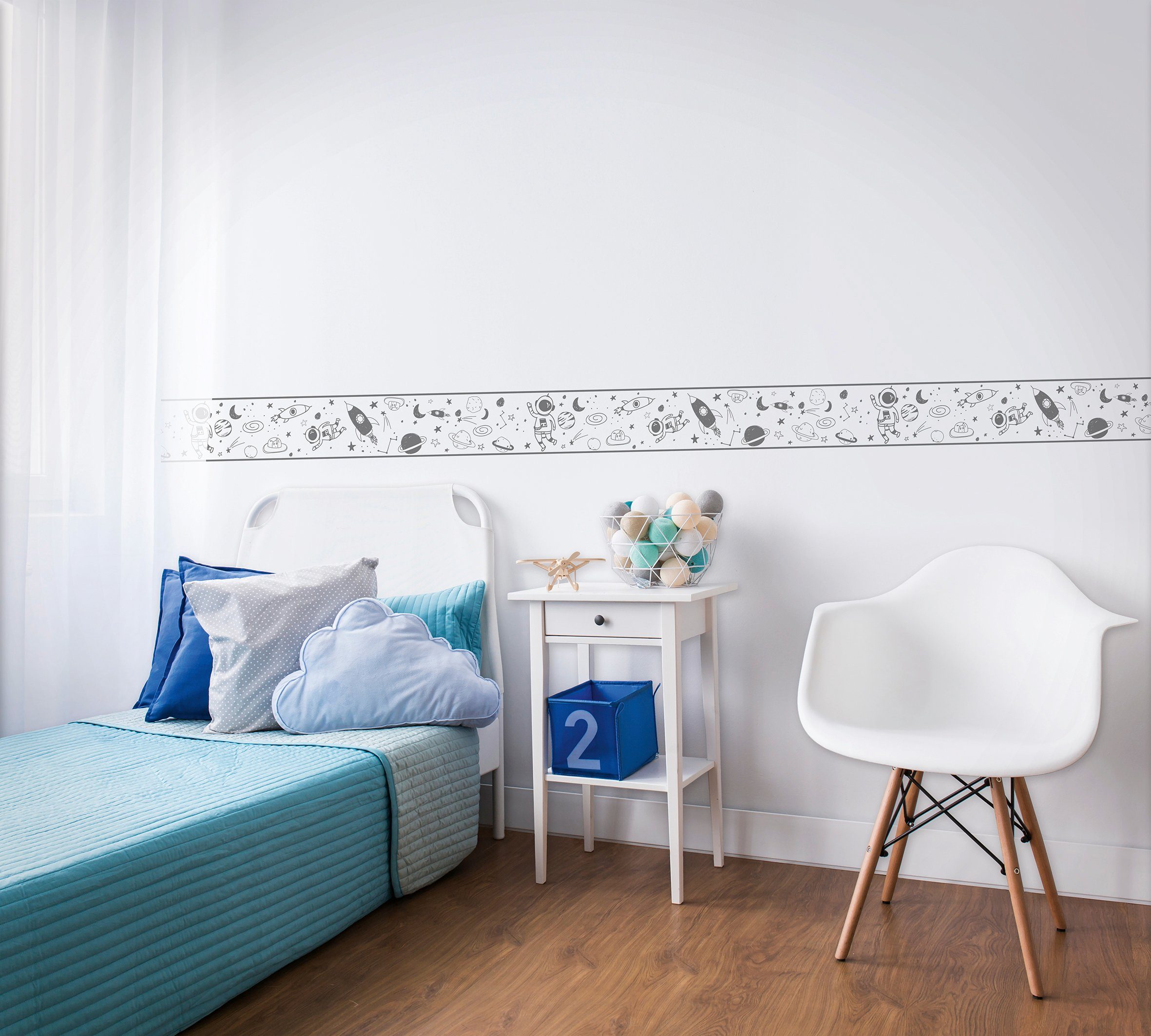 Marburg Kindertapete, Weltall, matt, (1 St), moderne Tapete für Wohnzimmer Schlafzimmer Küche