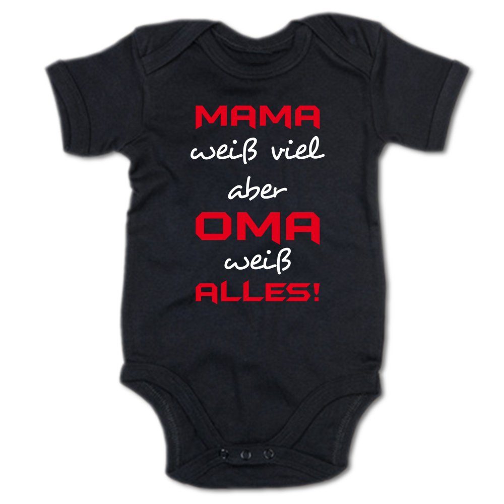 Kurzarmbody Mama weiß viel, aber Oma weiß alles!