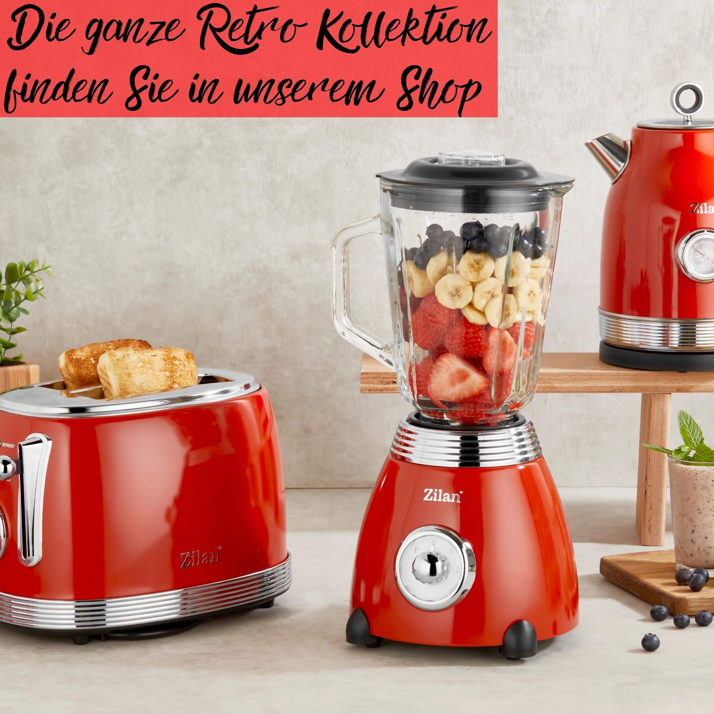 Zilan Standmixer ZLN-7057, 500 W, 1.5 Liter Glas Mixkrug,6-Fach Messer,5 Geschwindigkeitsstufen,BPA-Frei – Bild 4 von 5