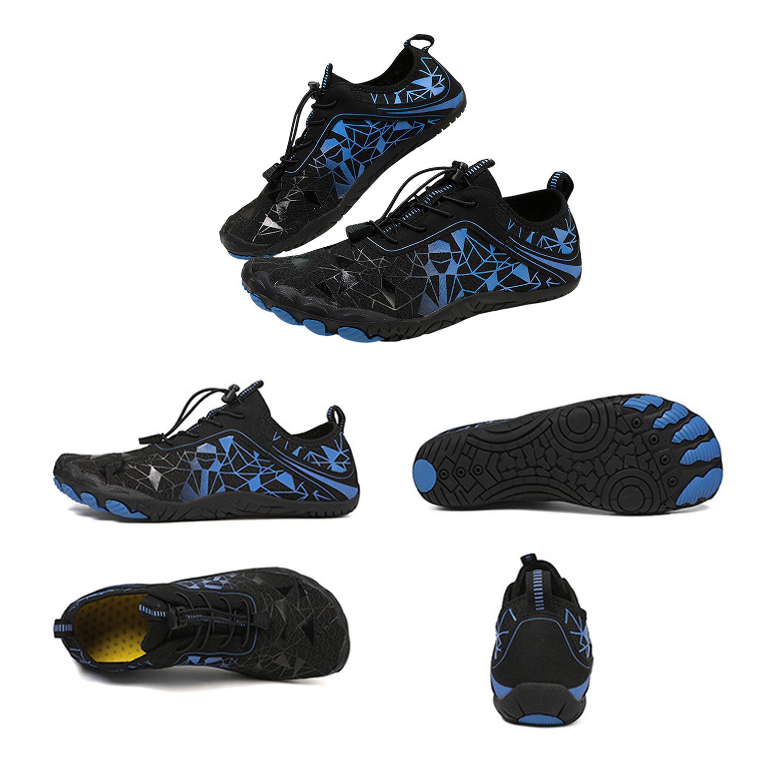 Refttenw Outdoor Barfußschuhe Unisex Schnell Trocknend Wasserschuhe Rutschfest Badeschuh Sommer Schwimmschuh Atmungsakiv Leichte