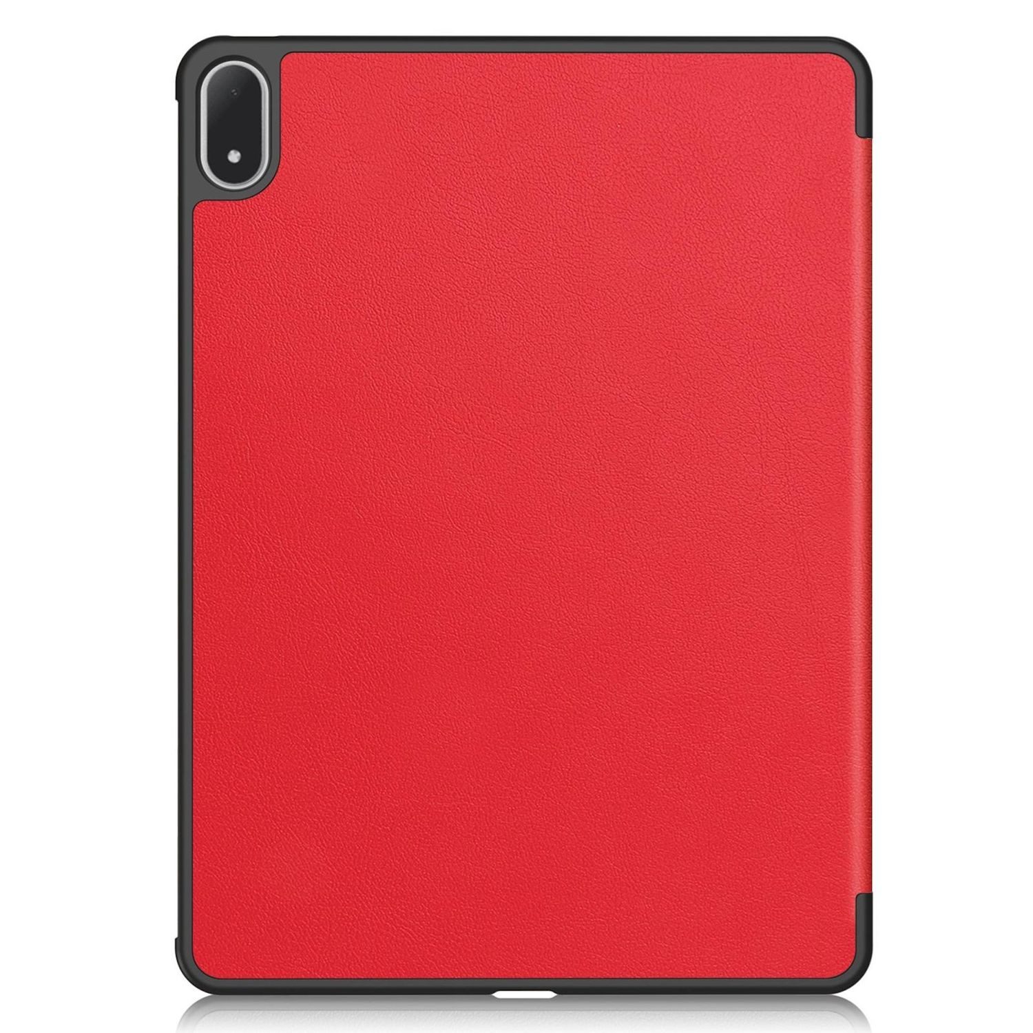 Wigento Tablet-Hülle Für OnePlus Pad 2 Pro / Pad 3 3folt Wake UP Smart Tasche Hülle Rot, 3-Fach Halterung, Kratzfest, Leicht