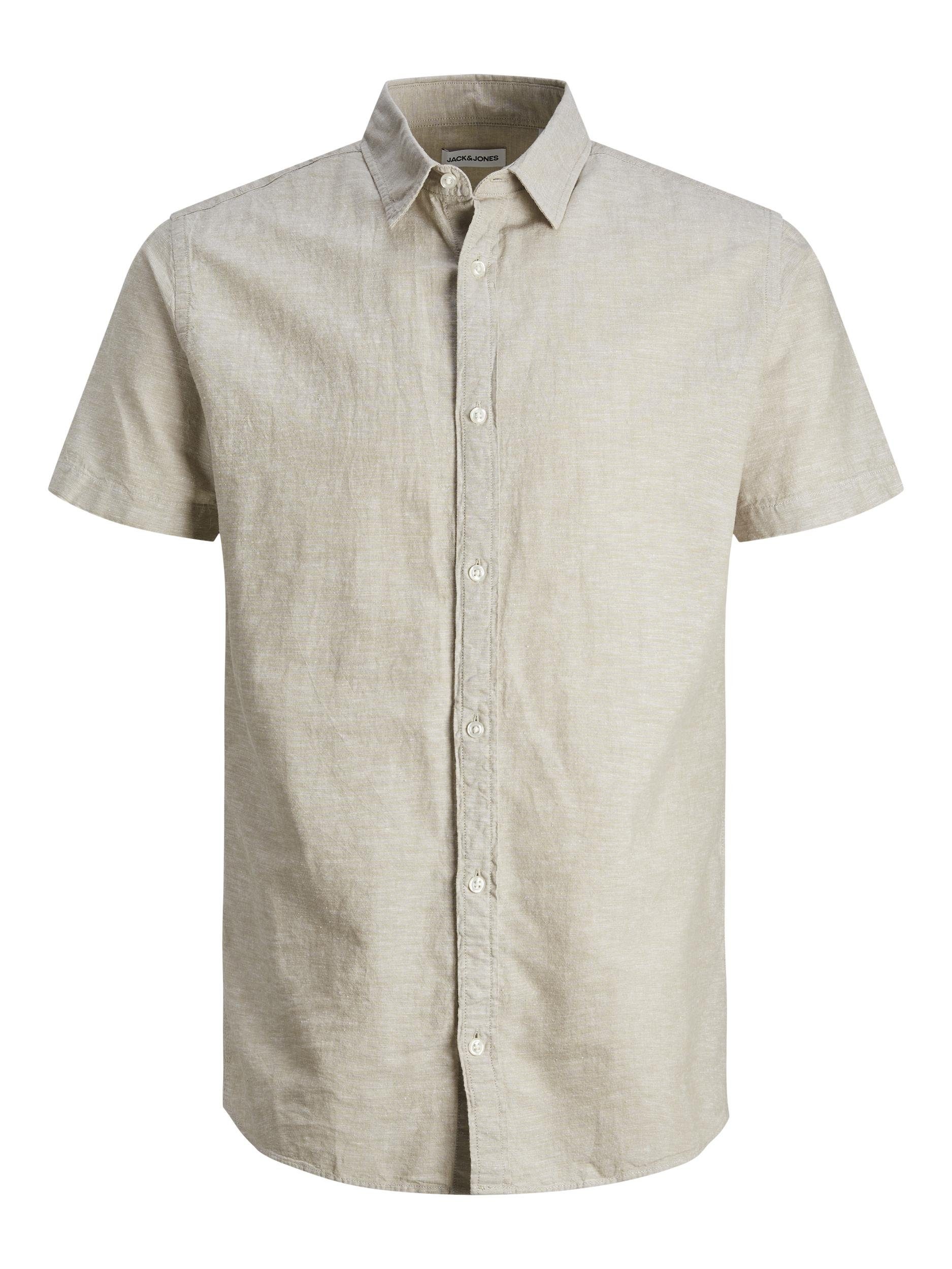 Jack & Jones Kurzarmhemd JJELINEN BLEND SHIRT SS SN