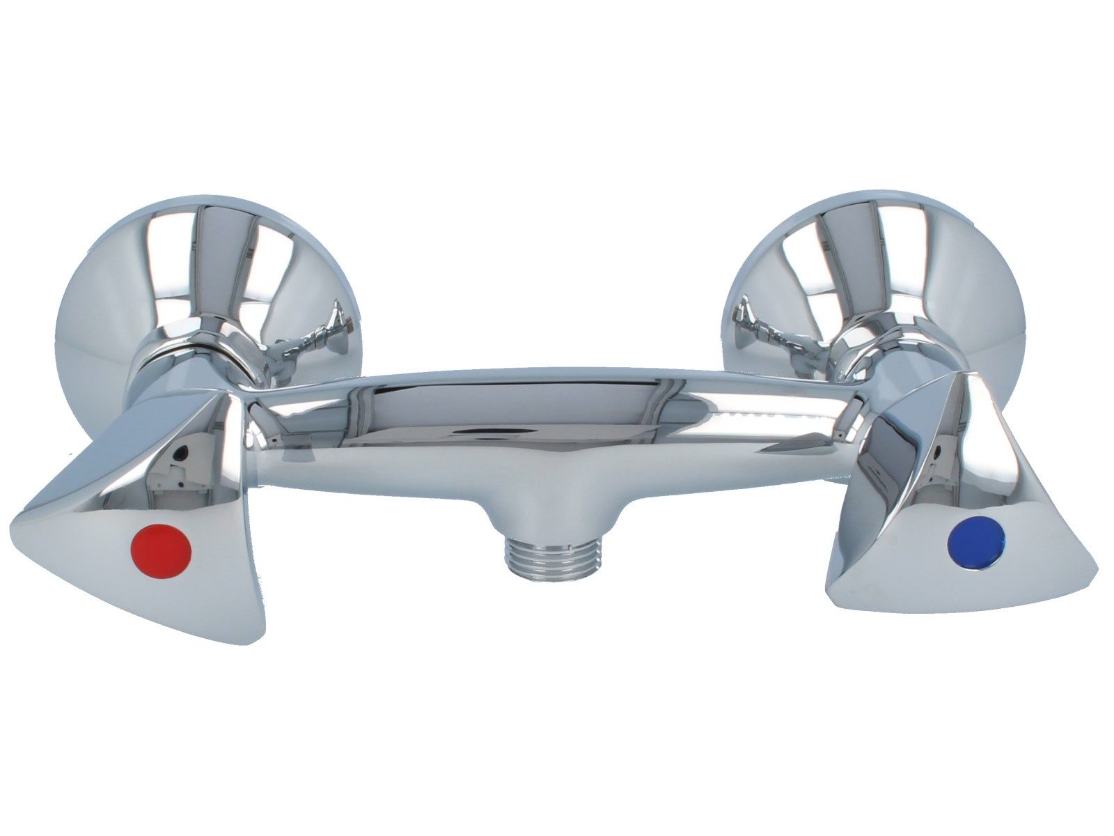 heinrichschulte Duscharmatur Zweigriff Brausebatterie Duscharmatur classic line - Messing verchromt