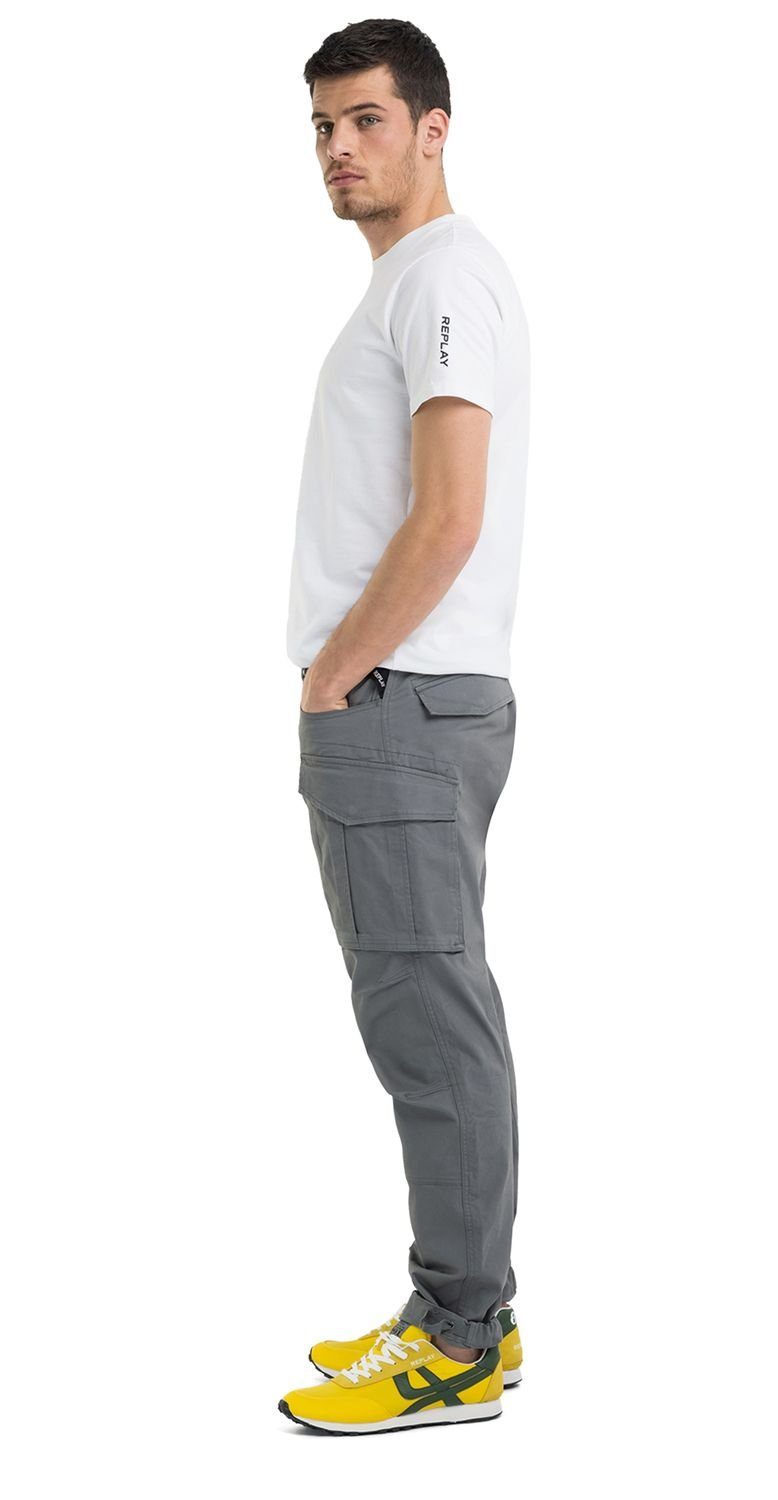 Cargohose Replay COTTON Green 703 COMFORT Stretch TWILL mit Aviator