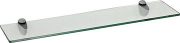 ib style Wandregal Glasregal 8mm eckig klar 60 x 15 cm + CLASSICO Weiß, ESG-Sicherheitsglas