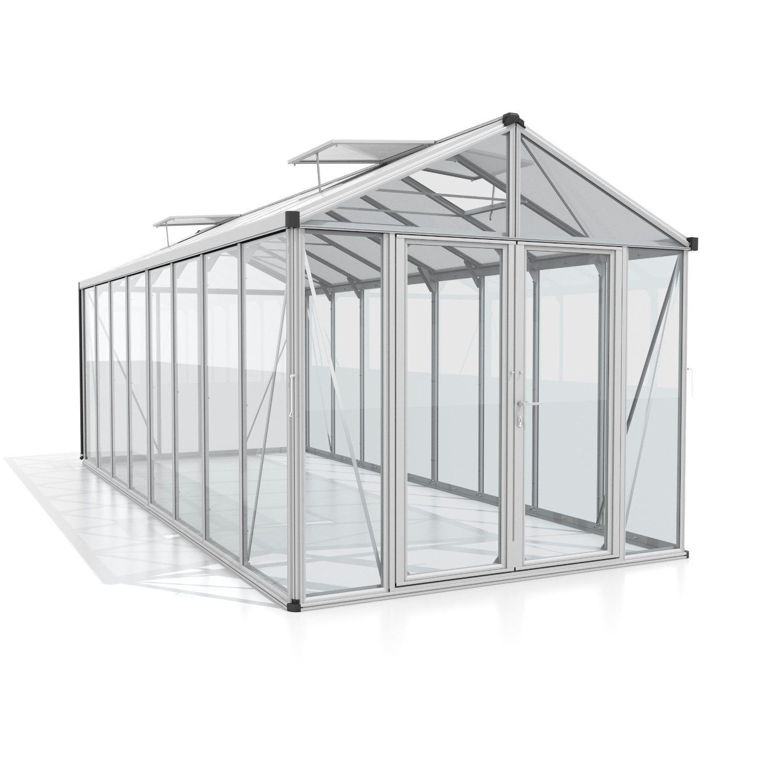 Vitavia Gewächshaus Zeus Comfort 15700, 3,00 mm Wandstärke silberfarben | Rabatt: 36%