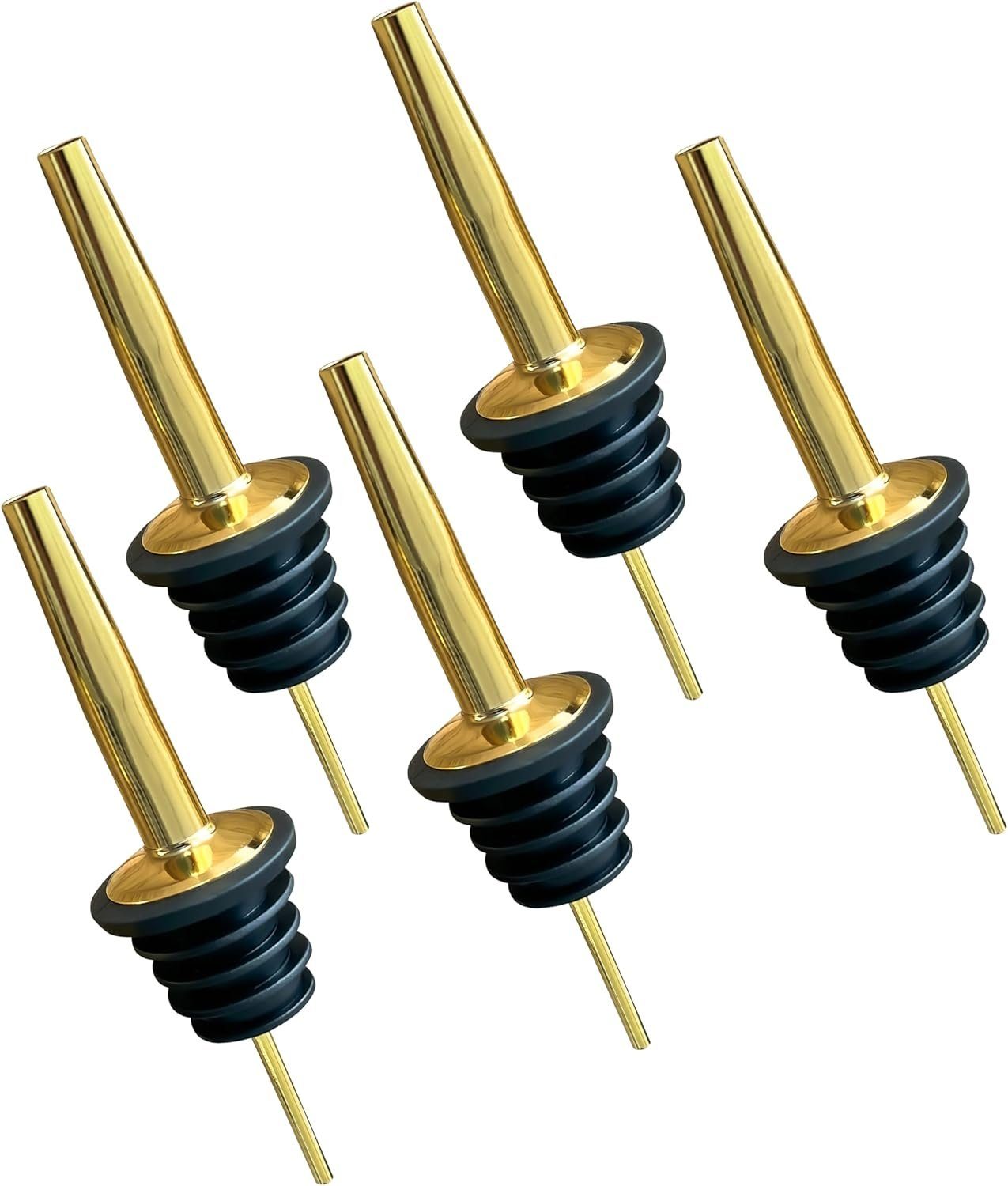 Layba Flaschenausgießer Flaschenausgießer Essig Öl Spirituosen Ausgießer für Flaschen, Set, 5-St., 5 Flaschen Ausgießer