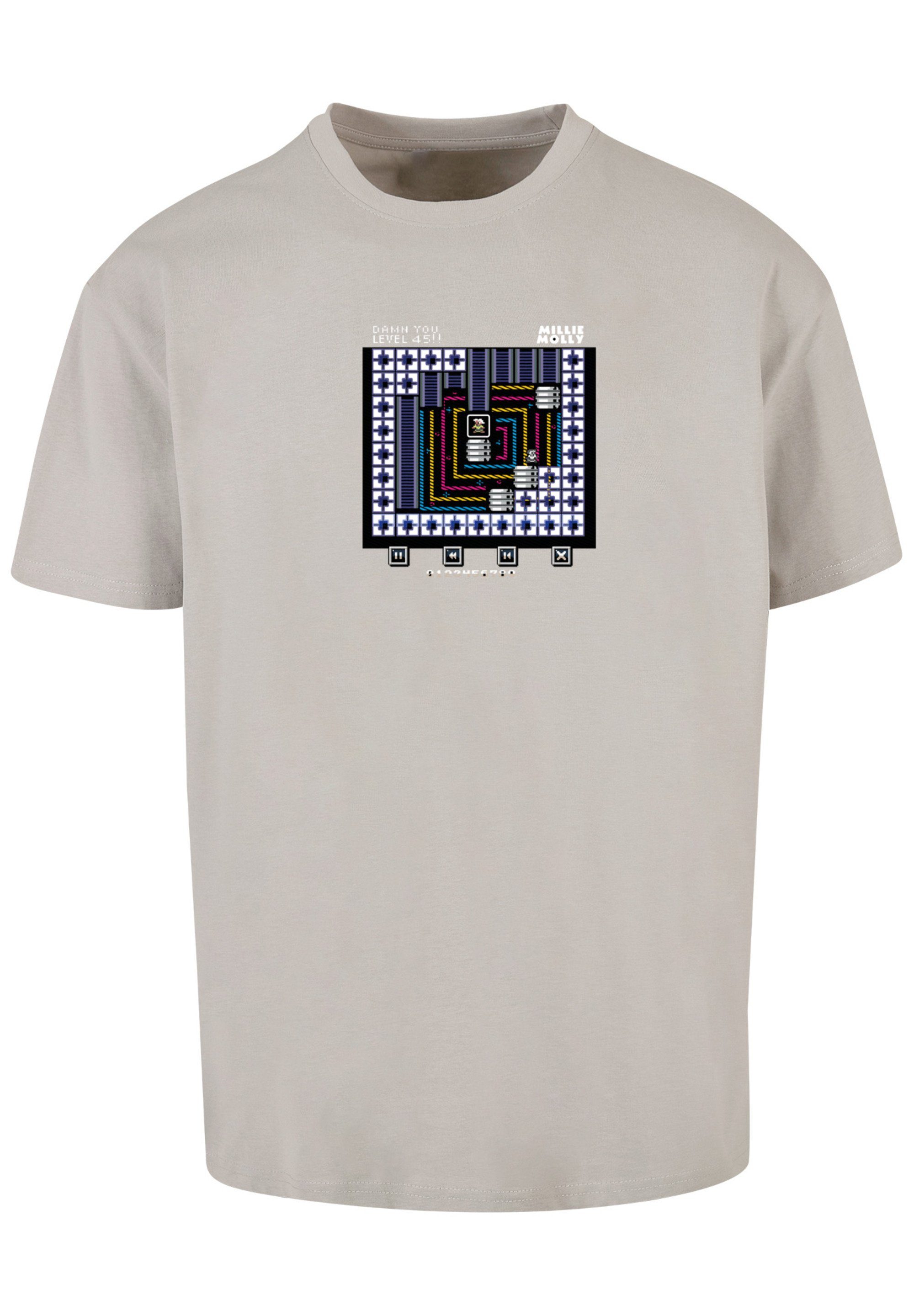 Level 45 Print Millie lightasphalt Retro C64 Gaming F4NT4STIC Mollie T-Shirt SEVENSQUARED