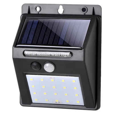 Salcar LED Solarleuchte Solarlampen für Außen mit Bewegungsmelder 3 Modi Wasserdicht, Wasserdichte Solar Aussenleuchte, Wandleuchte für Garte - 1 Stück