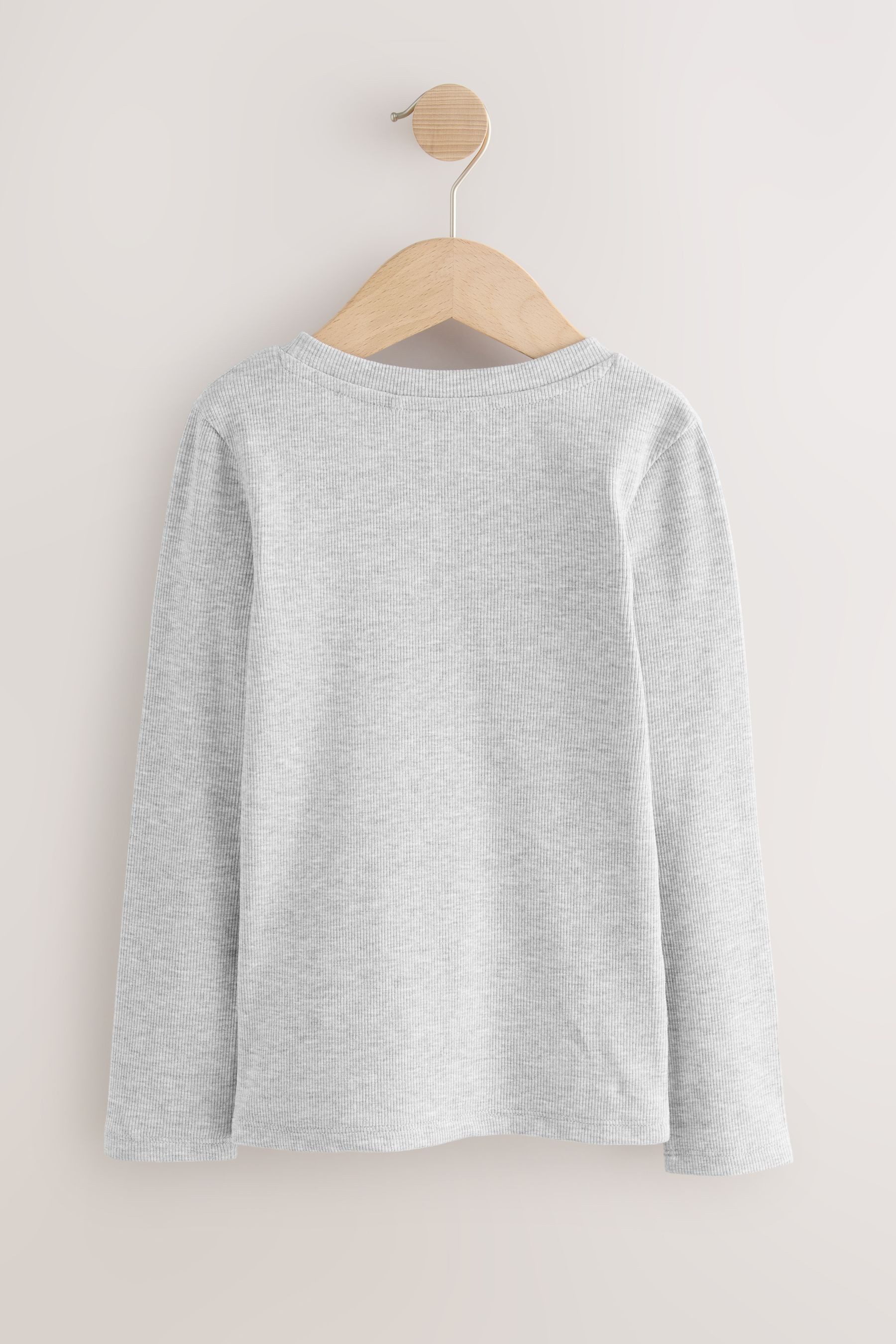 Next Langarmshirt 3er-Pack gerippte Langarmoberteile (3-tlg)