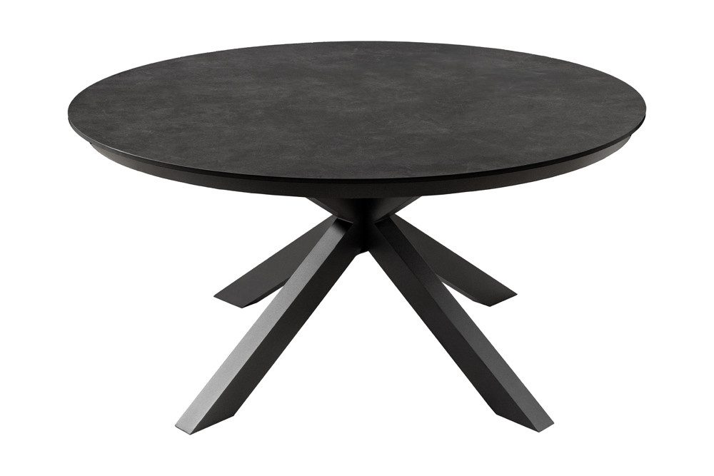 riess-ambiente Gartentisch GALAXY 120cm anthrazit – Keramik, Aluminium, rund, wetterfest (Einzelartikel, 1-St), In- & Outdoor-Tisch für 5 Personen – ideal für Garten & Terrasse