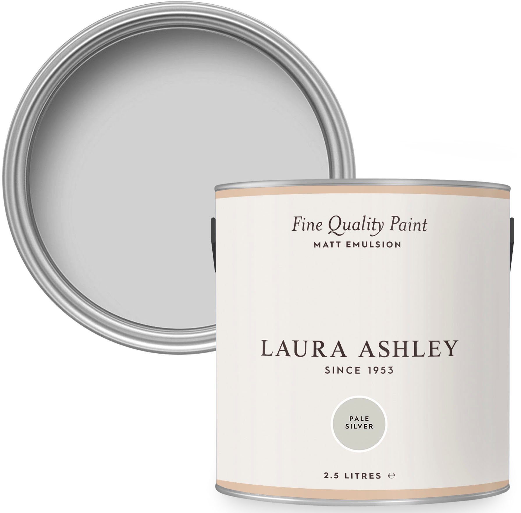 Paint Quality Pale L MATT ASHLEY grey shades, EMULSION Wandfarbe Silver Fine matt, LAURA 2,5