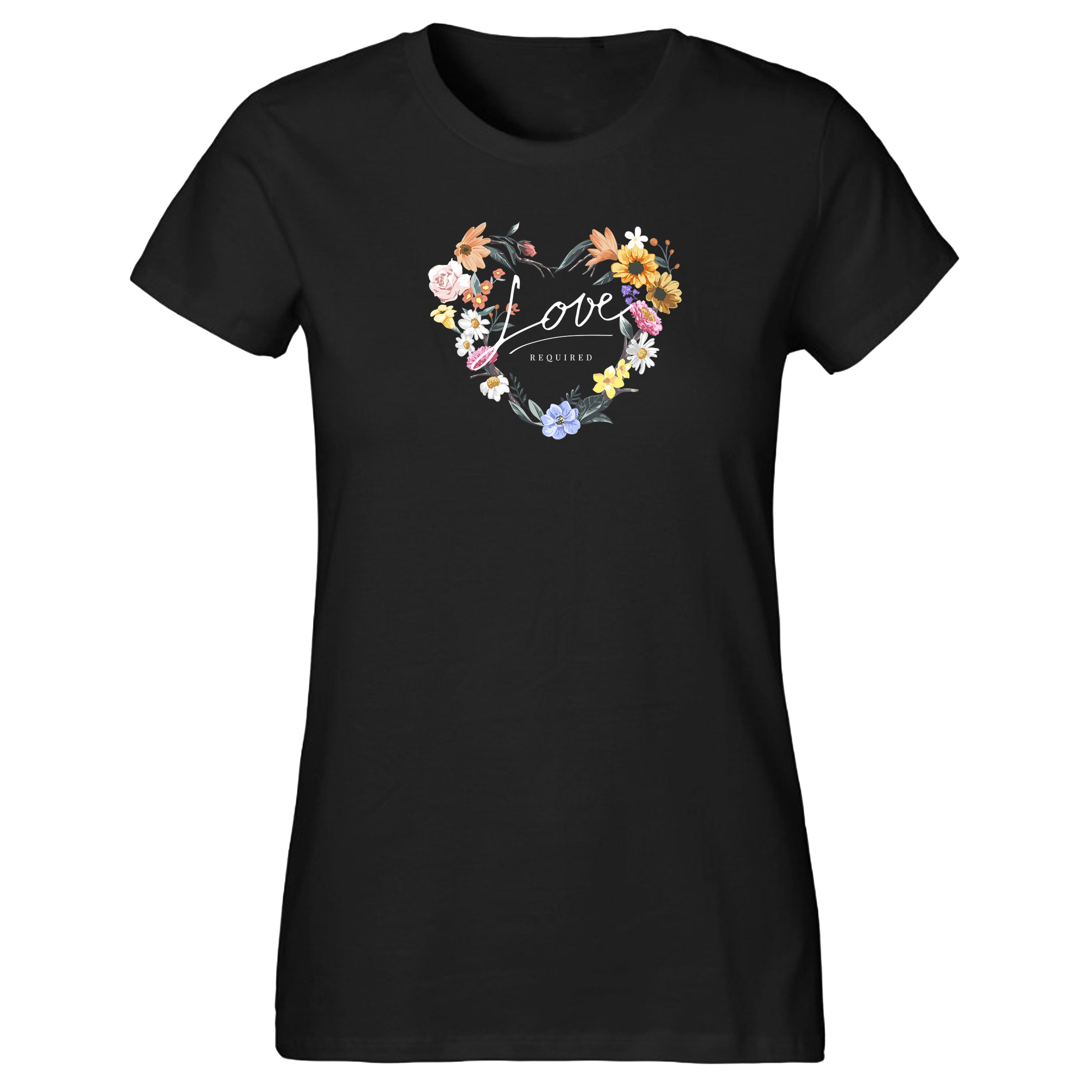 Banco T-Shirt Damen Freizeit Sommer Basic Rundhals Herz Love – Bild 3 von 4