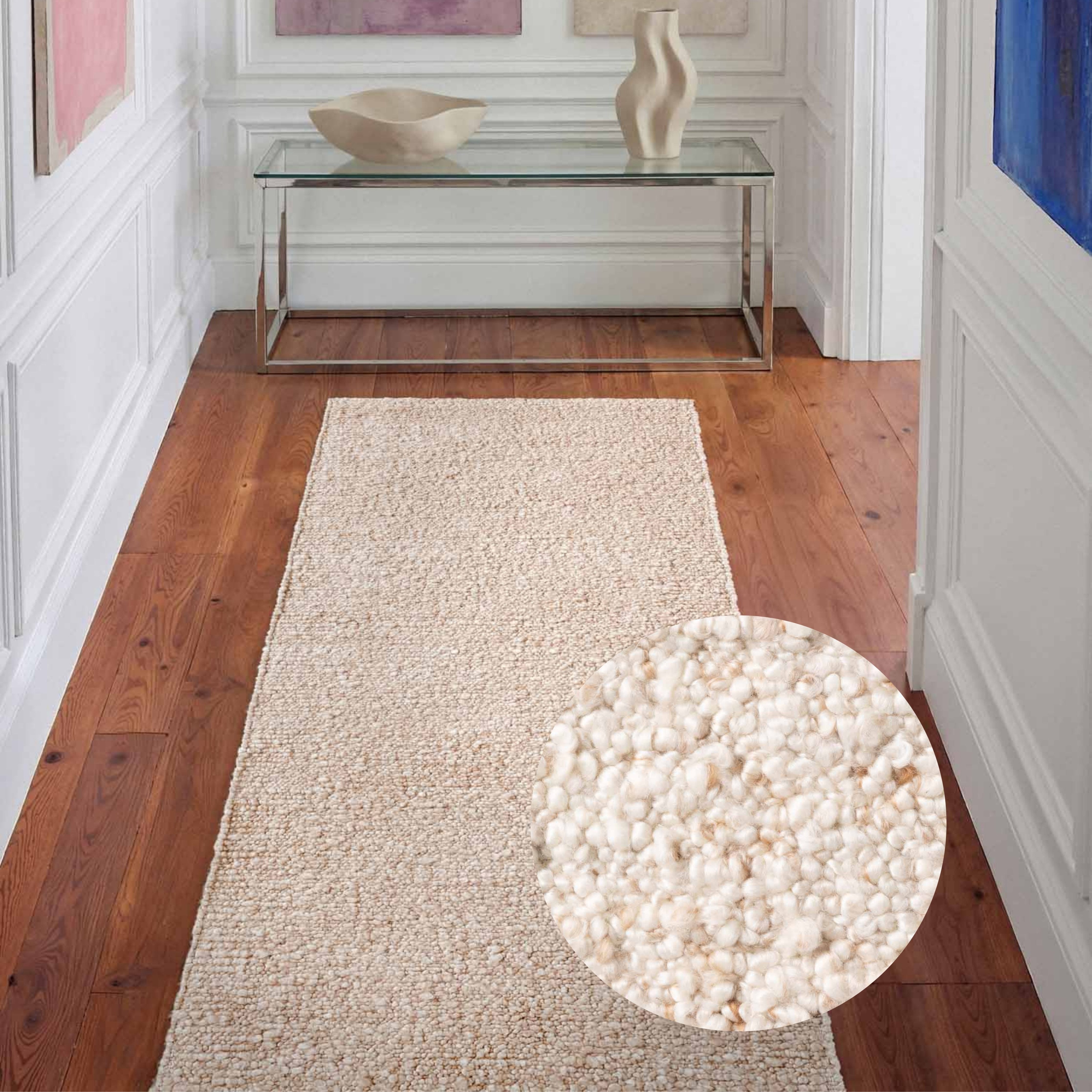 Ted Baker Teppich Soft Bouclé Portobello, auch als Läufer, rechteckig, Höhe: 10 mm, Woll-Optik, Bouclé Meliert, Wohnzimmer, Esszimmer, Schlafzimmer, Flur