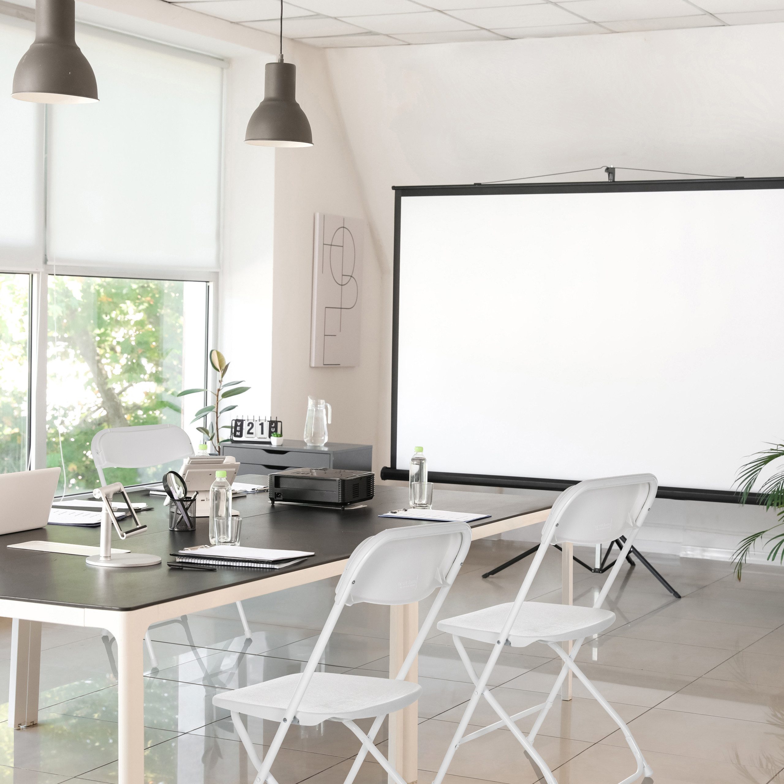 hjh OFFICE Gartenstuhl Outdoor Stuhl TUDELA XXL W Kunststoff, Klappstuhl wetterfest faltbar Camping Garten Balkon Terrasse