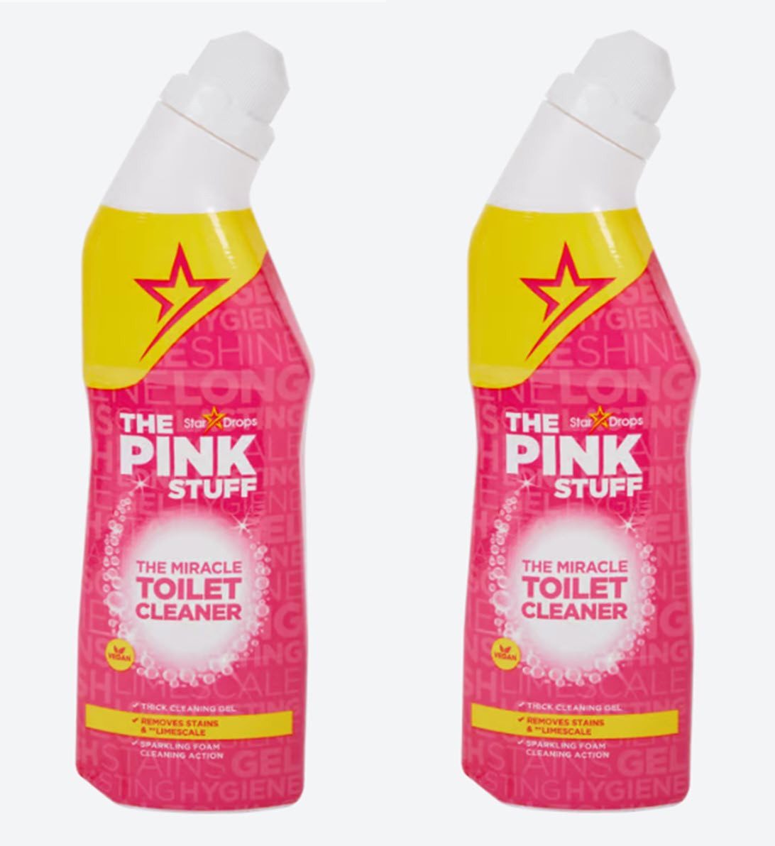 The Pink Stuff 2 x Pink Stuff WC-Gel je 750 ml Toiletten-Gel Toilettenreiniger WC-Reiniger (2-St)