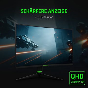 Aryond Aryond A32 V1.3 Curved Monitor Curved-Gaming-Monitor (2560x1440 px, UWQHD, 1 ms Reaktionszeit, 165 Hz, VA)
