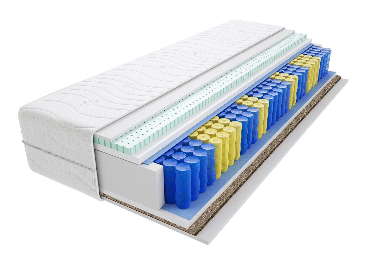 Taschenfederkernmatratze Salvo Matratze, Taschenmatratze Gras Max 60x120 cm - hypoallergen, Godre, 25 cm hoch