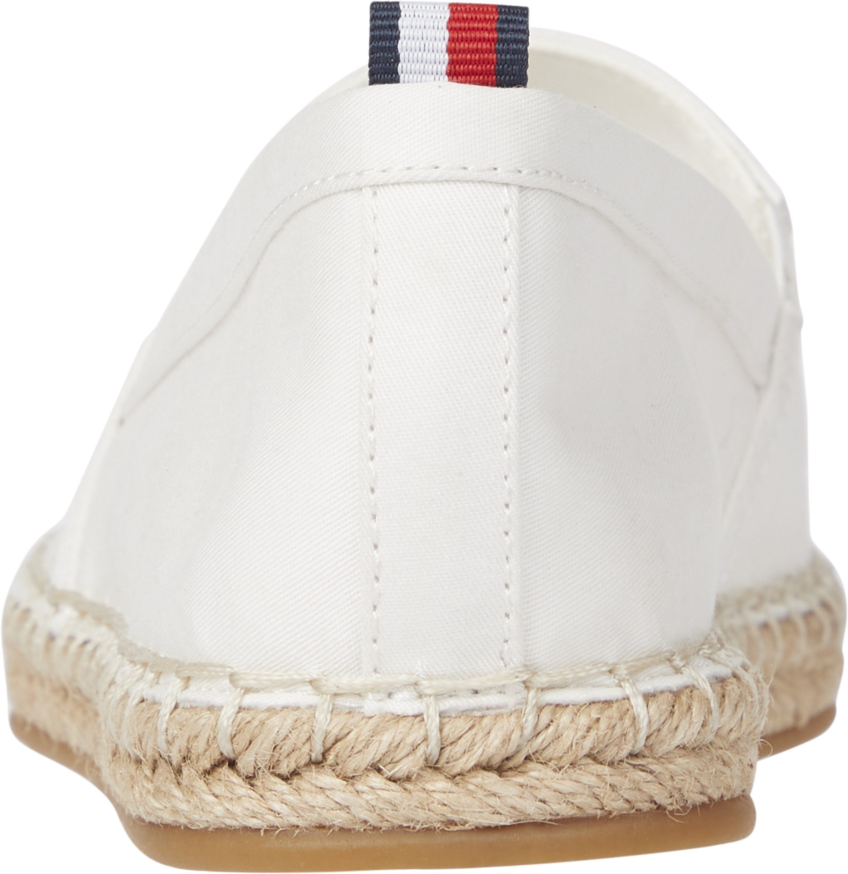 Logoflag mit ESPADRILLE Tommy gestickter ecru BASIC Hilfiger Espadrille FLAT TOMMY