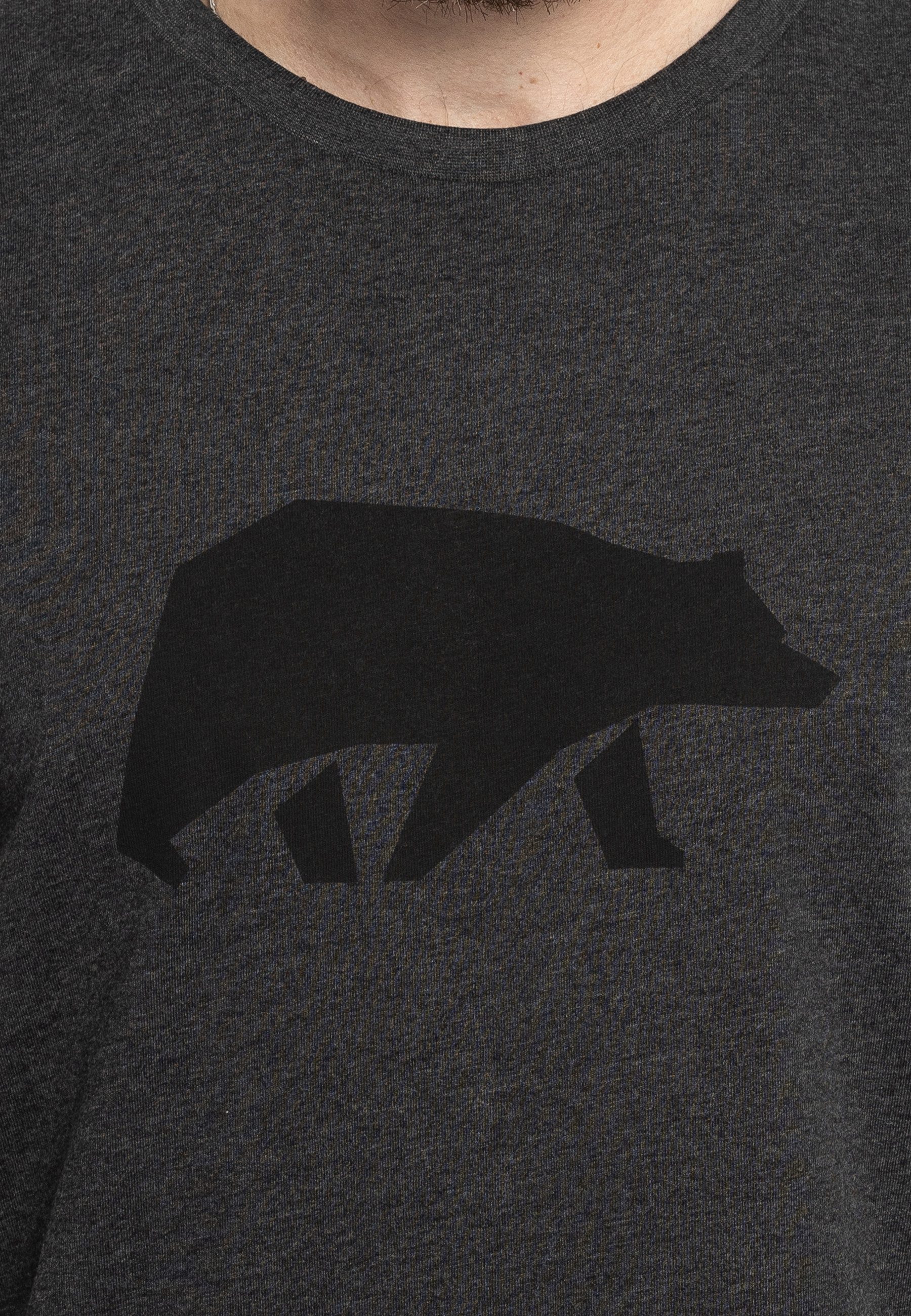 FORSBERG T-Shirt mit schwarzem Brustprint