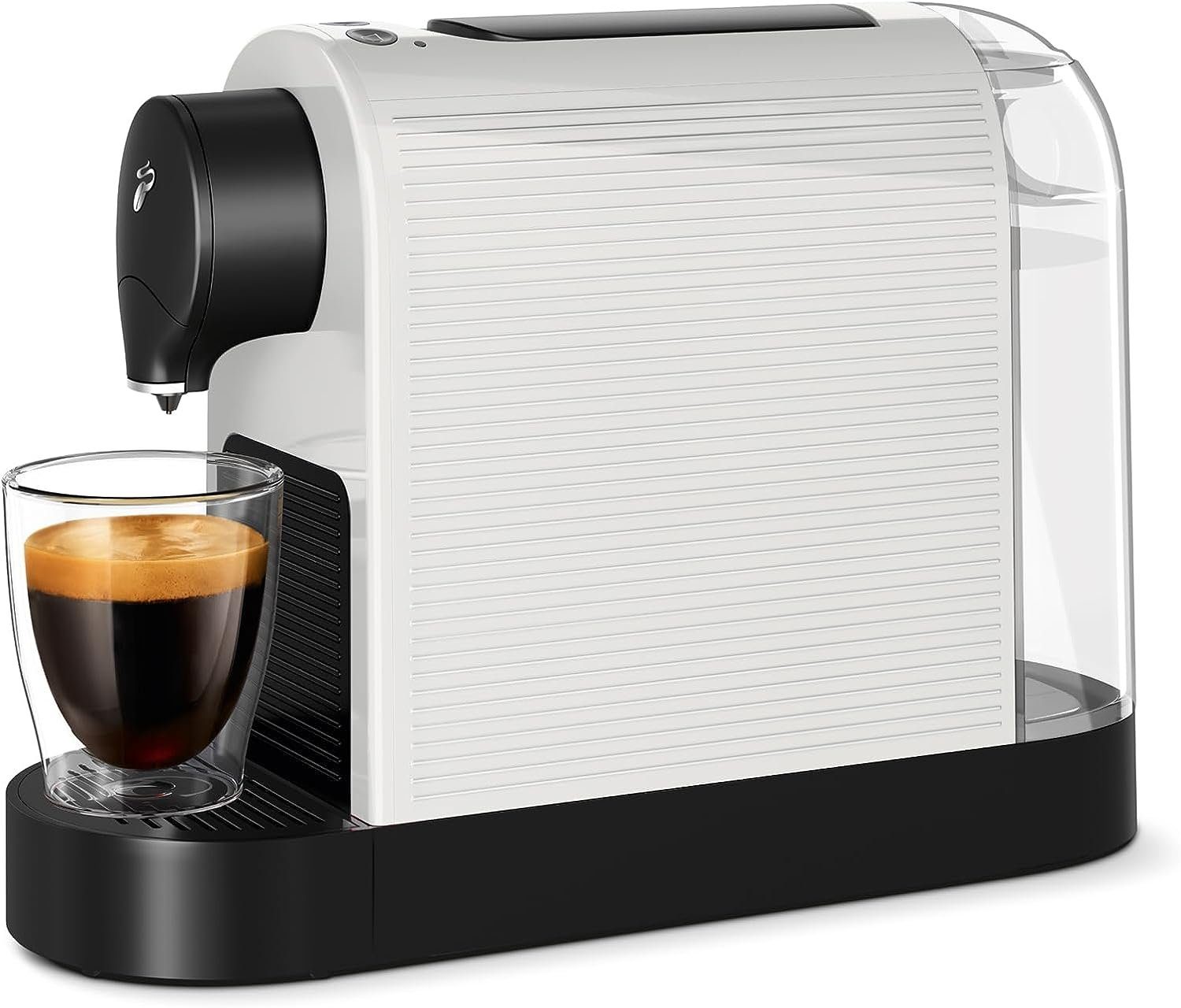Tchibo Kapselmaschine Cafissimo "Pure plus" Crema, 15bar, für in weiß FARBEN, 4 800ml, und Caffè Espresso Kaffee 1250Watt