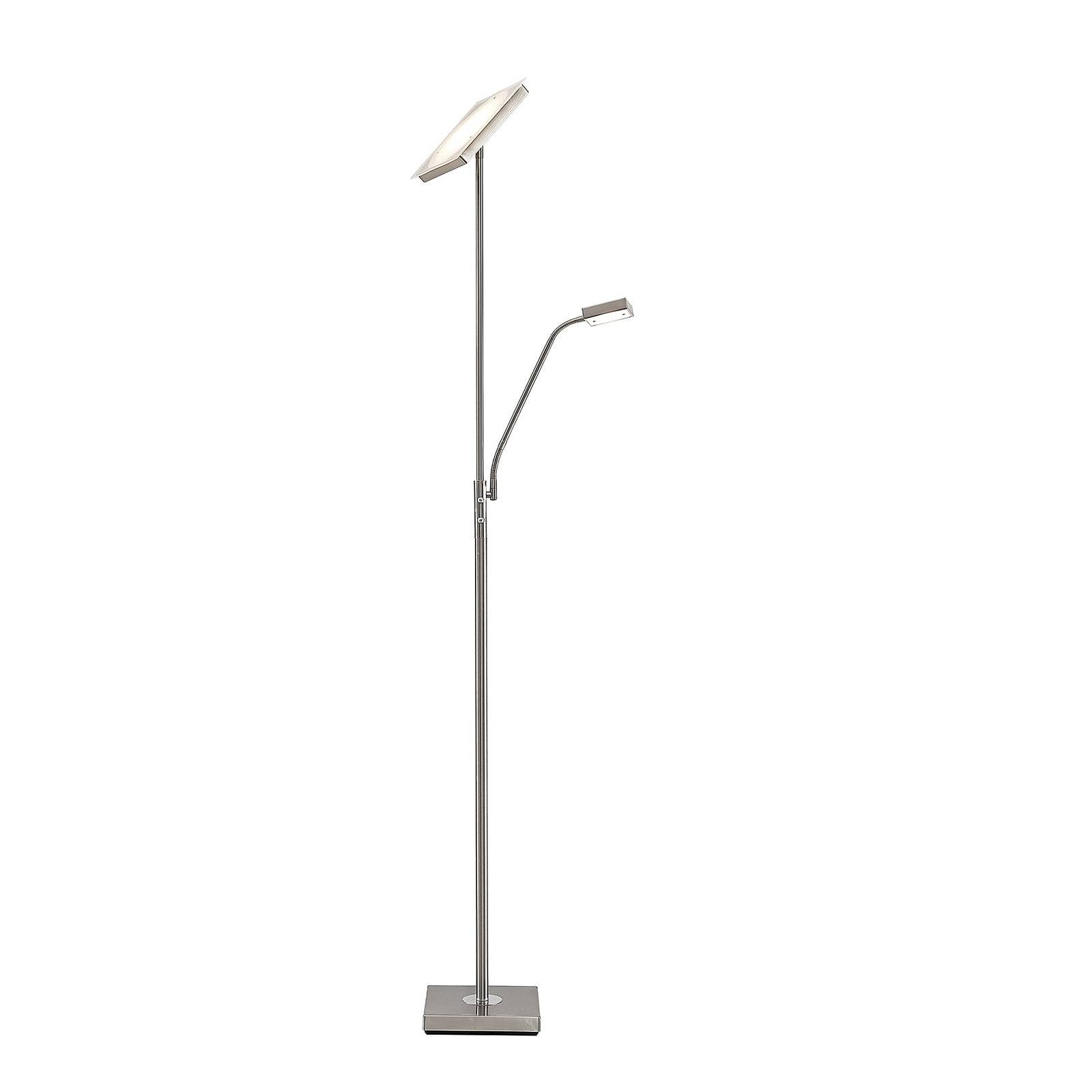 Lindby LED Аплайтер Sumani, dimmbar, LED-Leuchtmittel fest verbaut, warmweiß, Modern, Metall, Glas, Kunststoff, nickel satiniert, 2 flammig, inkl.