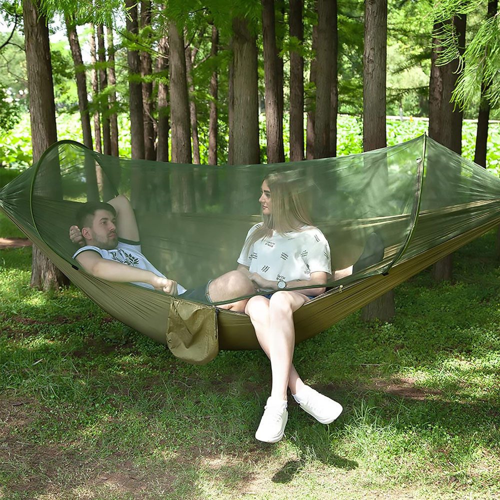 TUWENA Hängematte Camping Hängematte mit Moskitonetz,Ultra-Light Reisecamping Hängematte