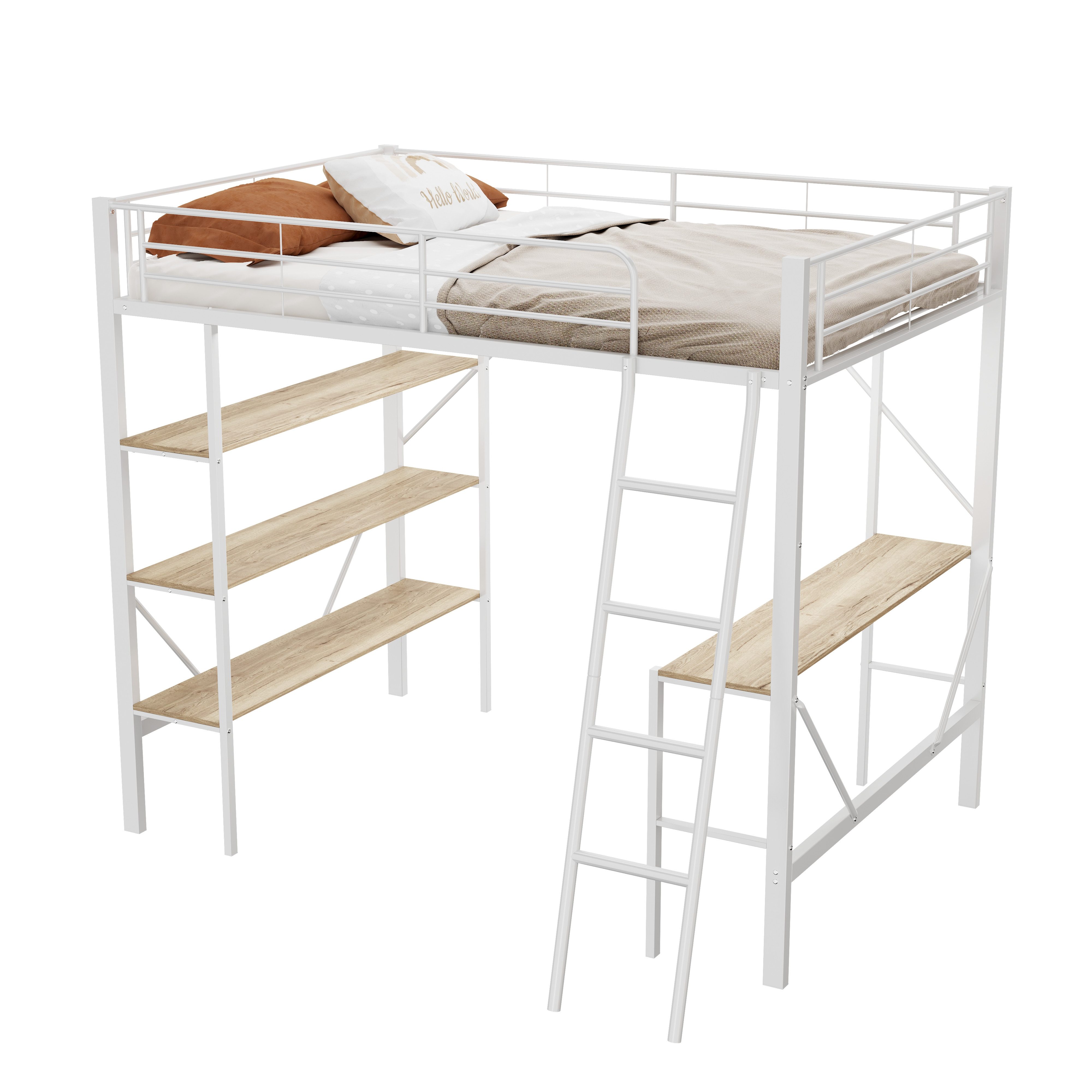 OKWISH Metallbett Bettgestell Eisenbett Hochbett (mit günstig online kaufen