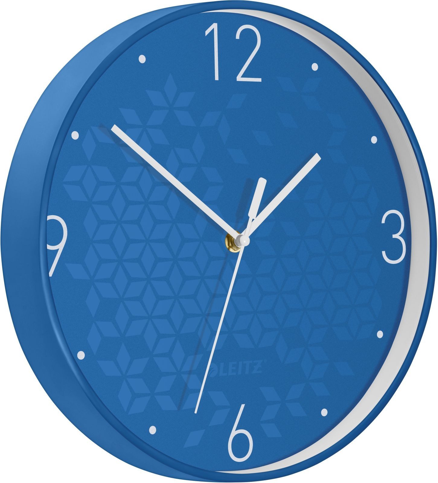 LEITZ Uhr Wanduhr Wow Kunststoff 29cm blau
