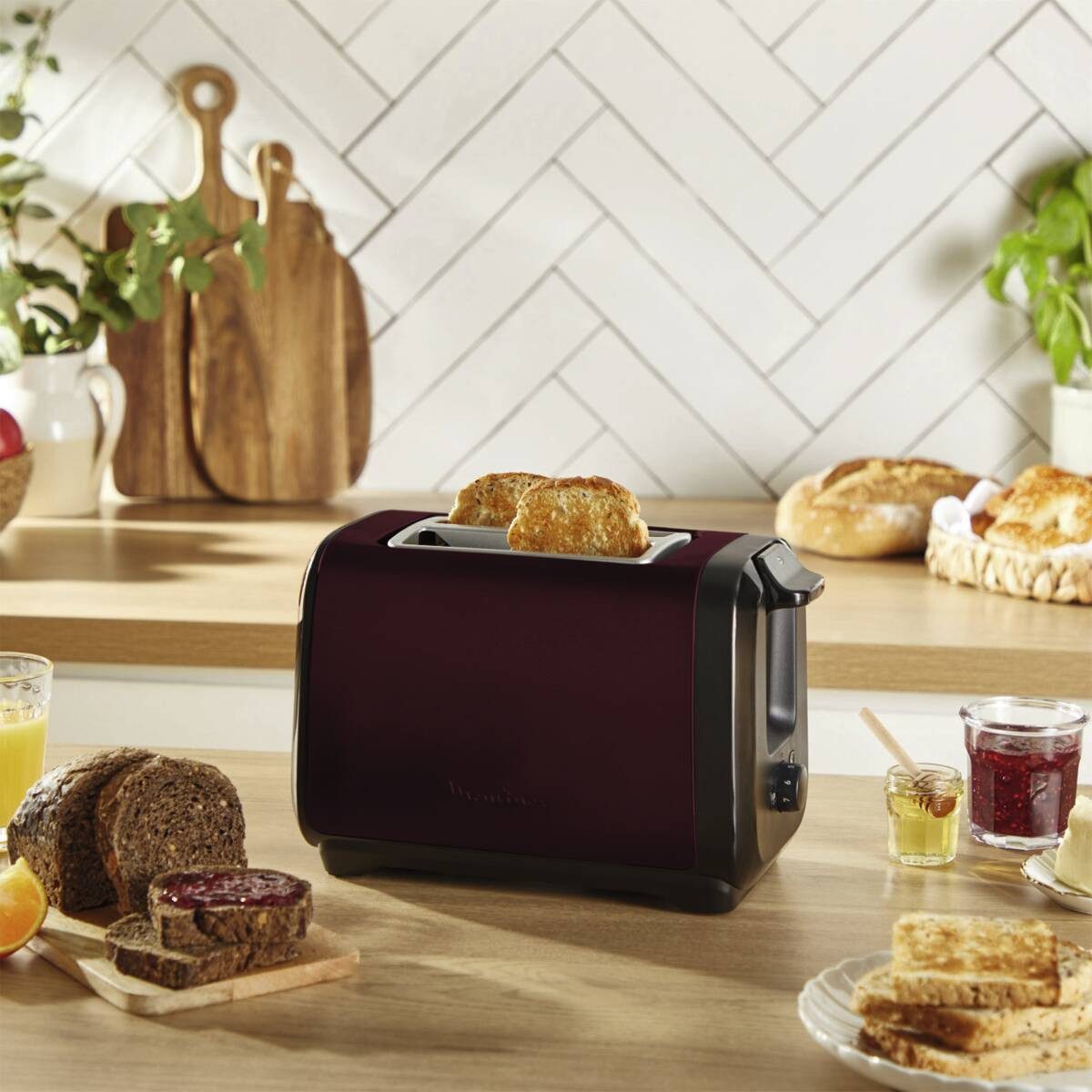 Moulinex Toaster Moulinex LT5S05E0 Toaster Rotmetallic-Schwarz