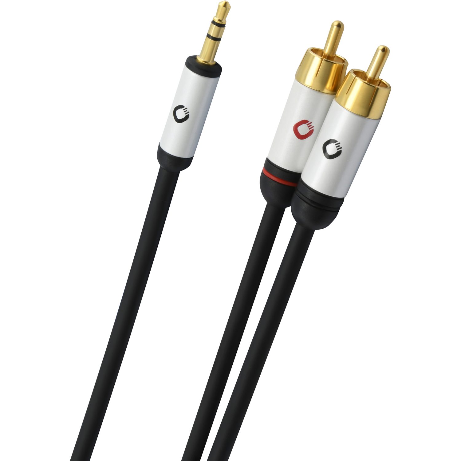OEHLBACH i-Connect RCA Jack Audiokabel 3,5 Klinke auf 2xCinch Audio-Kabel, 3,5 mm Klinke, 2 x Cinch (150 cm), Flexibel, Hochwertiges Kupfer