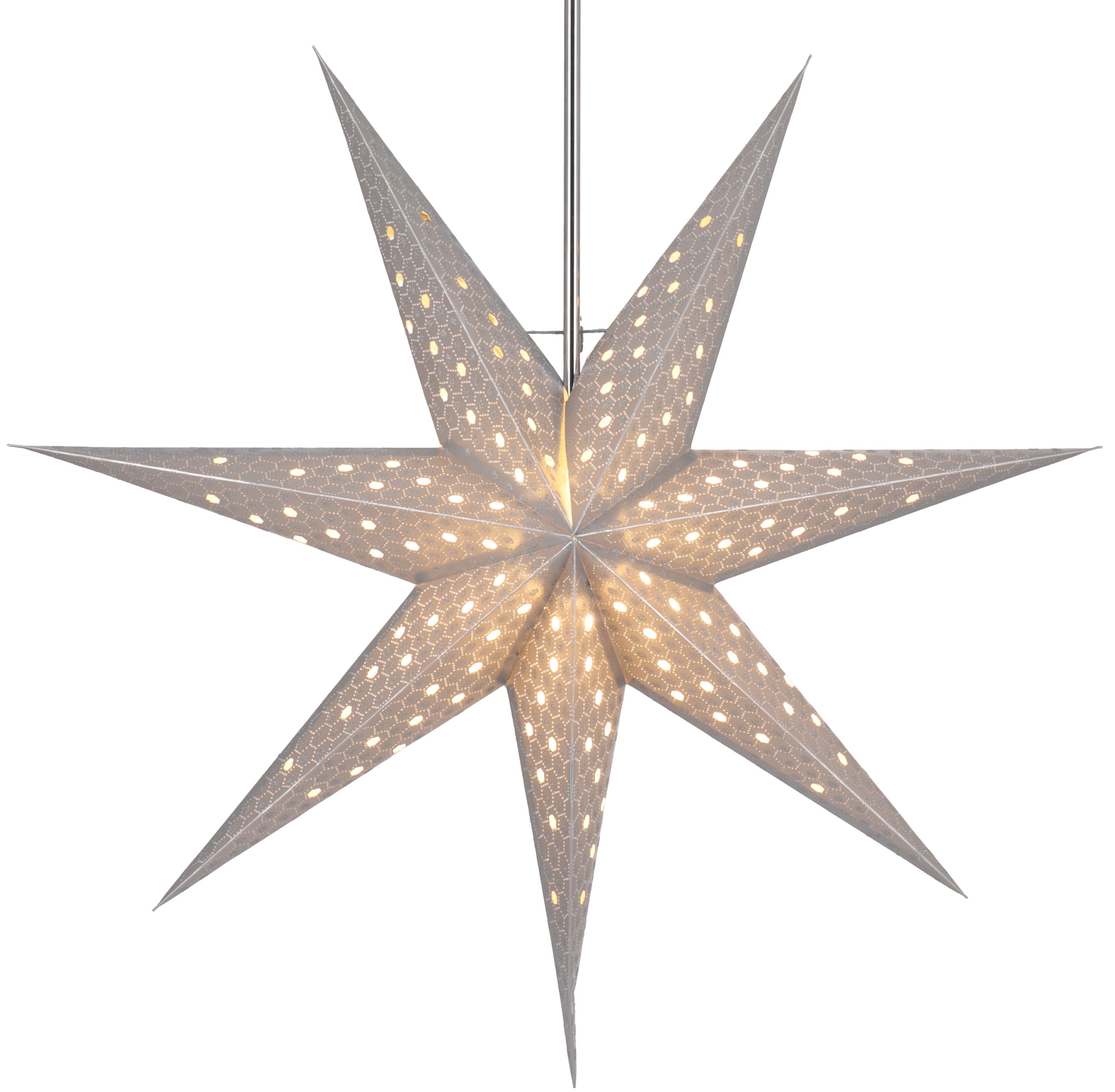 Guru-Shop Papiersterne Faltbarer Advents Leucht Papierstern,..