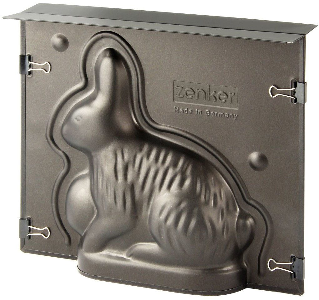 Zenker Backform Hase, Hasenbackform – Osterbackform, 3D-Backform, Antihaftbeschichtet, 600ml