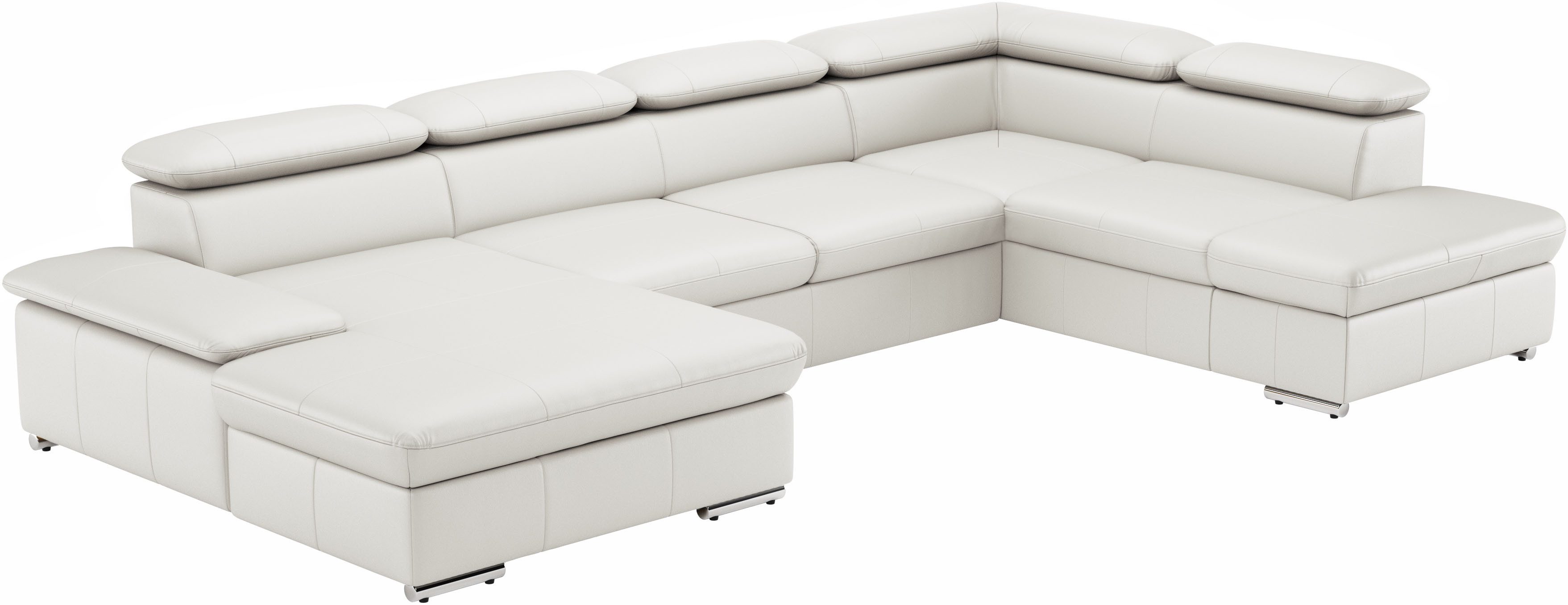 sit&more Wohnlandschaft Valantine U-Form, B: 349 cm, mit Arm- & Kopfteilverstellung, optional mit Bettfunktion