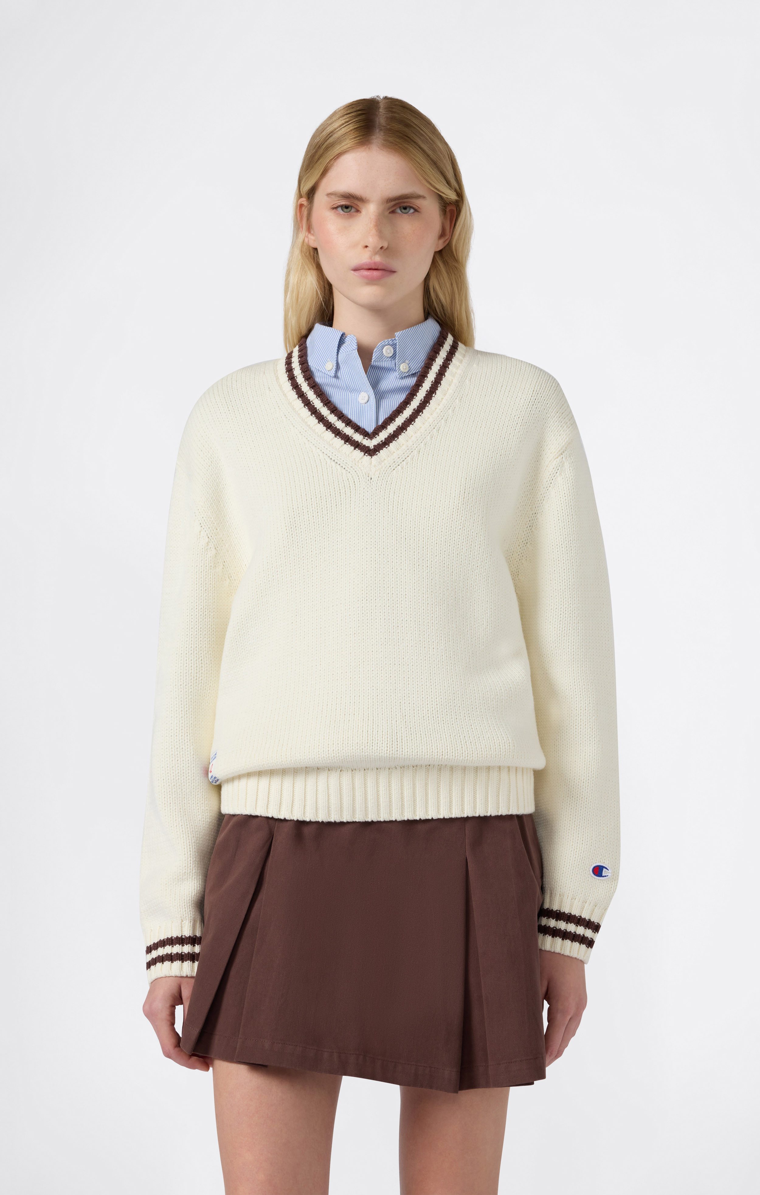 Champion Cardigan Champion Academy Langarm-Ausführung, aus Baumwolle und Polyacryl, normale Länge