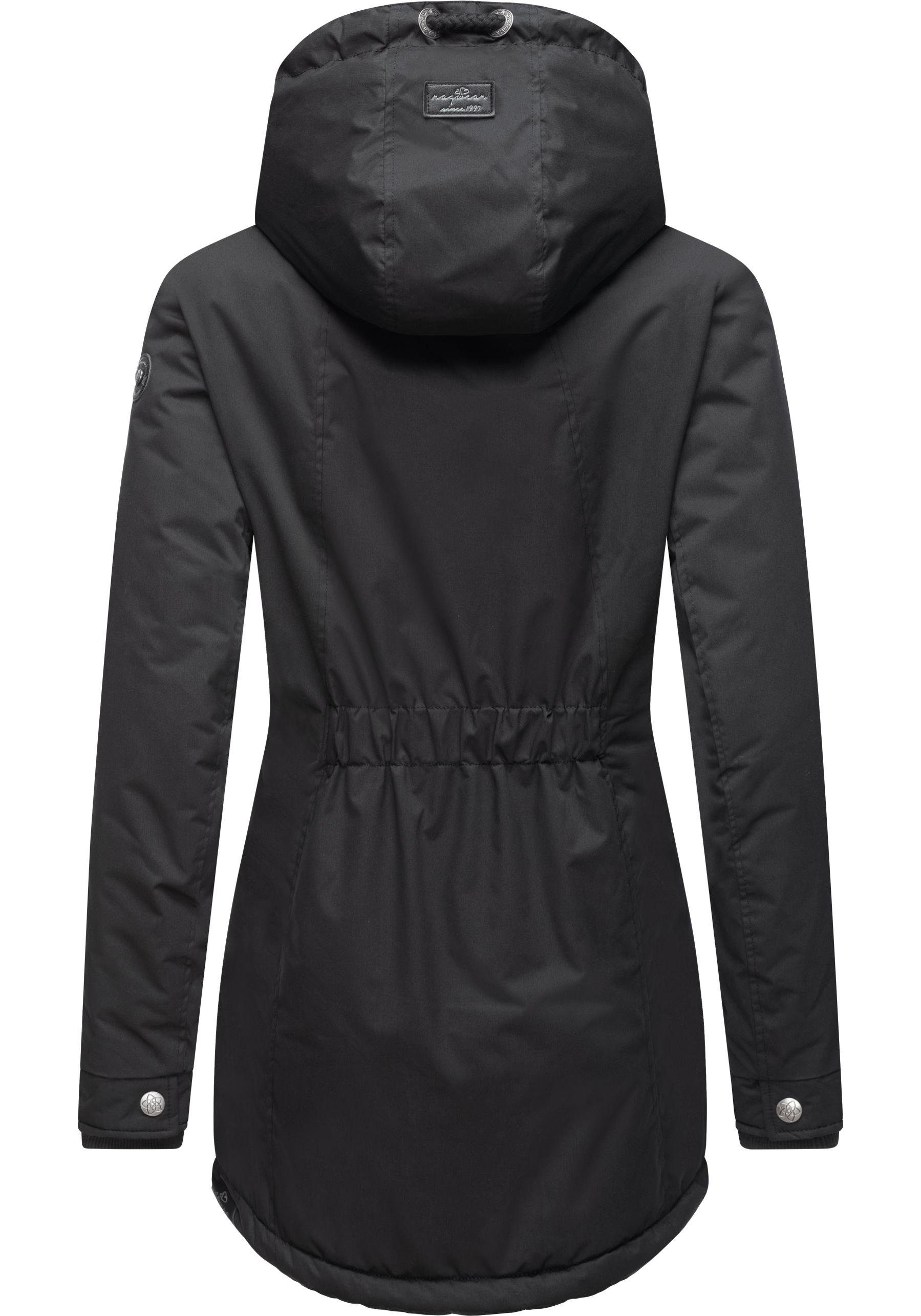 Ragwear Winterjacke Zuzka Winter Wasserdichter Winterparka mit Teddyfleece Innenfutter