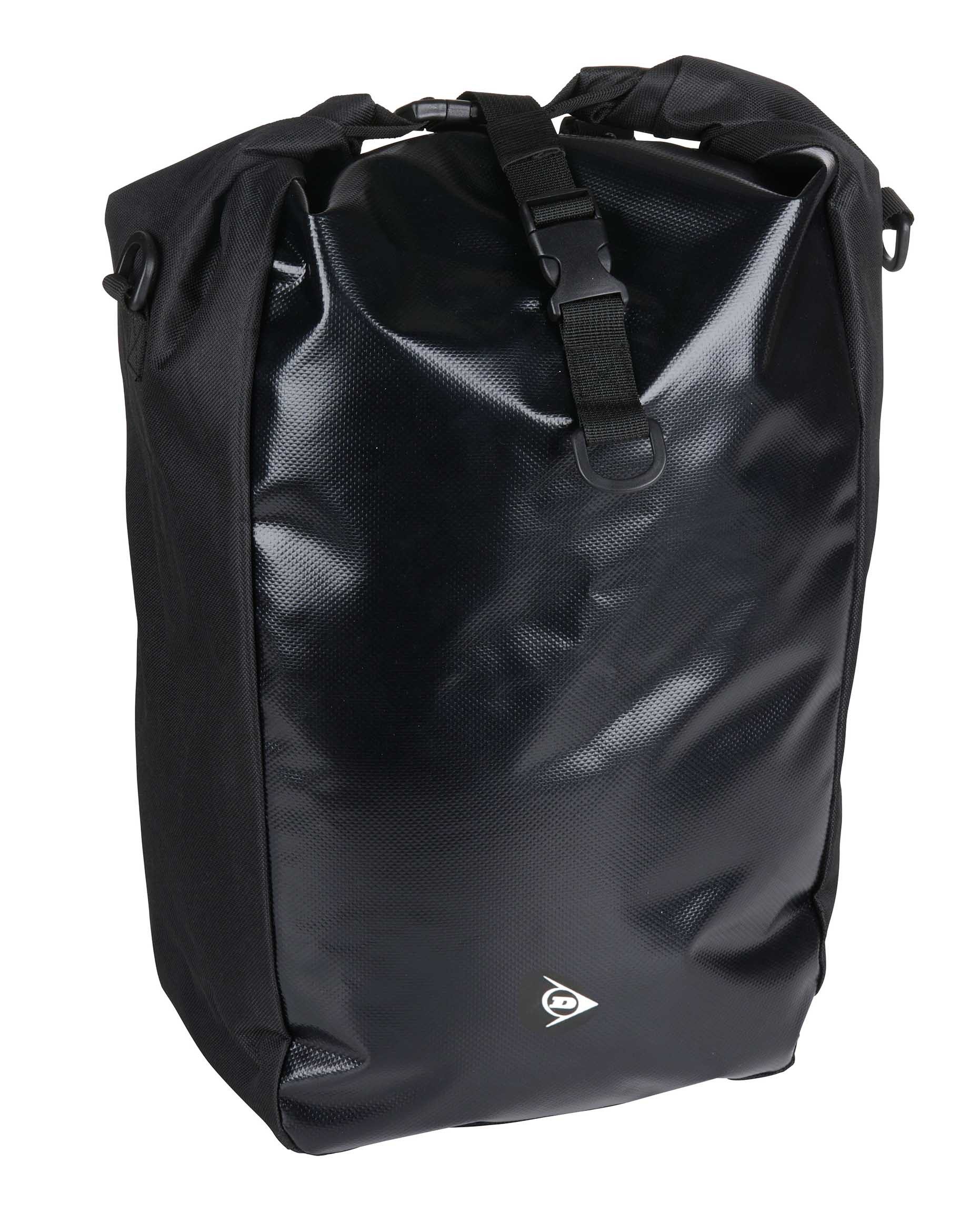 Dunlop Fahrradtasche Gepäckträgertasche (Fahrradtasche mit Schultergurt, 1-tlg., schnelle Montage), verstellbares Haken-Klicksystem für Fahrradgepäckträger