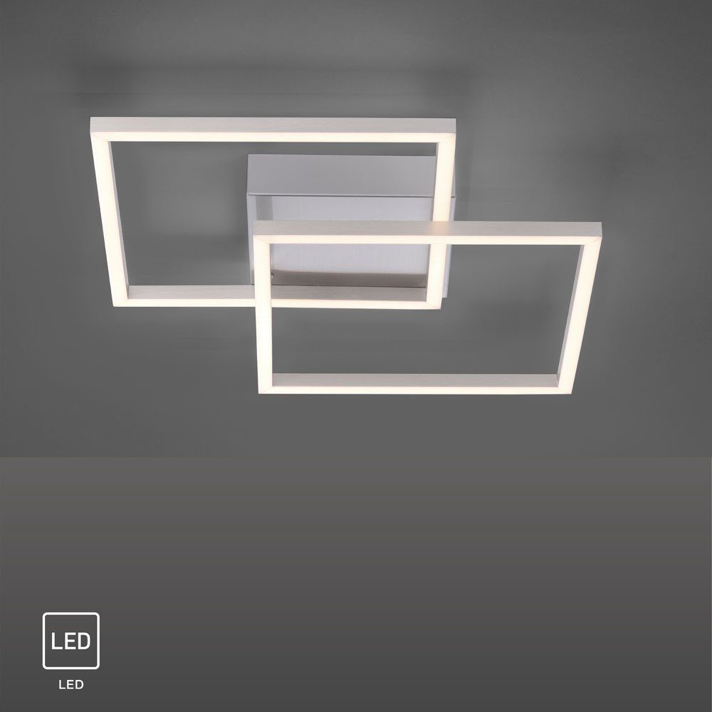 gebürstet, SellTec Deckenleuchte 2xLED-Board/7W/3000K, LED Deckenleuchte schwenkbar, warmweiß, Wohnzimmerlampe matt LED schwenkbar, warmweiß, Lichtquelle Rahmenleuchte,