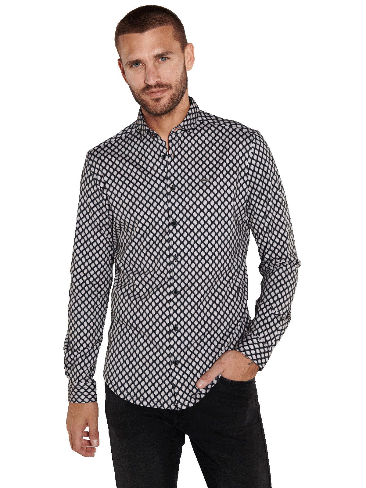 Langarmhemd Langarm-Hemd slim fit