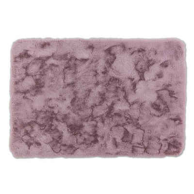 Badematte BALI Badezimmerteppich SCHÖNER WOHNEN-Kollektion, Höhe 25 mm, Für Fußbodenheizung geeignet, 100% Polyester, Rechteckig, 40 x 60 cm in Rose