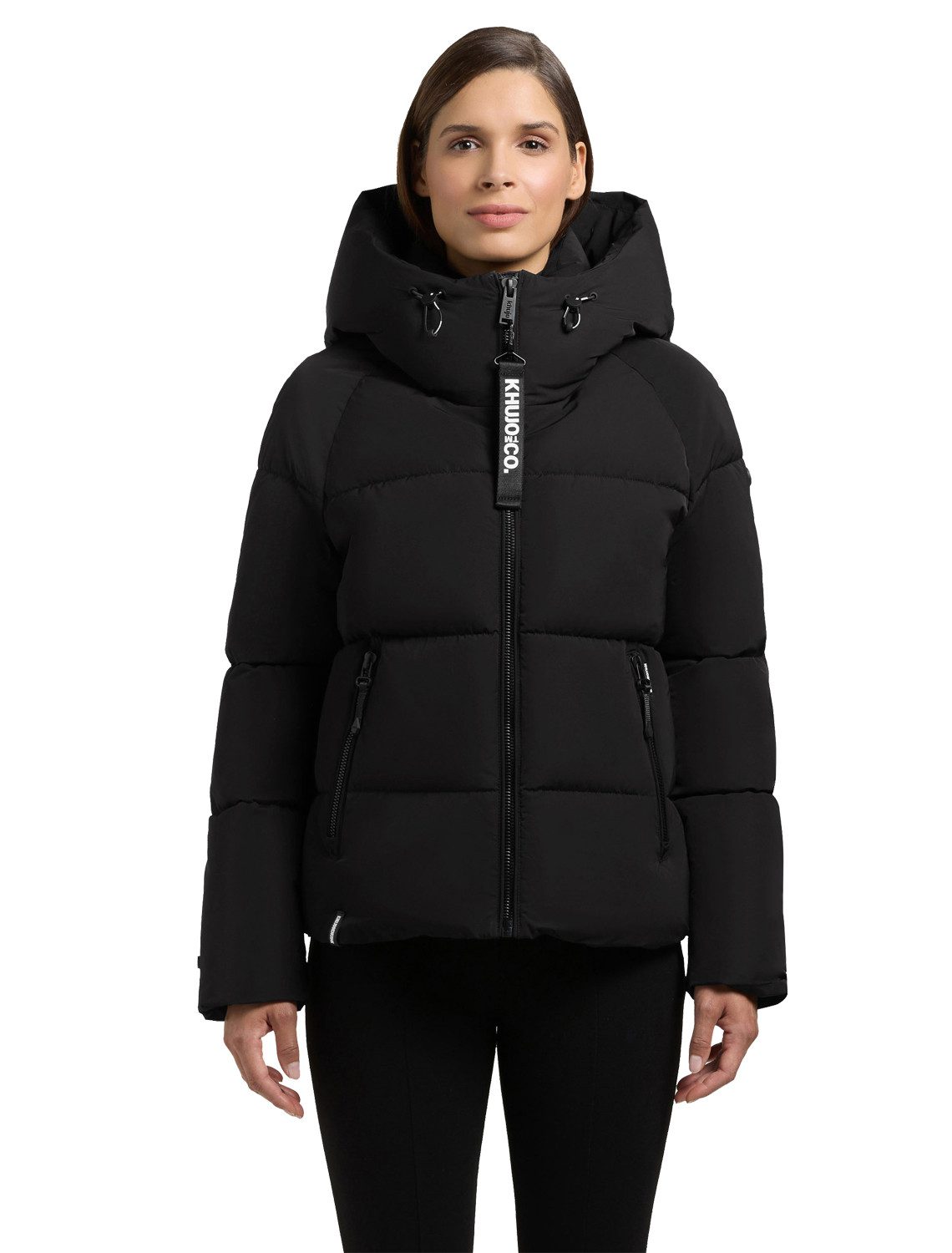 khujo Winterjacke Khujo ONO 2 Jacket Damen Steppjacke mit Kapuze, Wasserabweisend (1-St) Reißverschlusstaschen, eine Innentasche