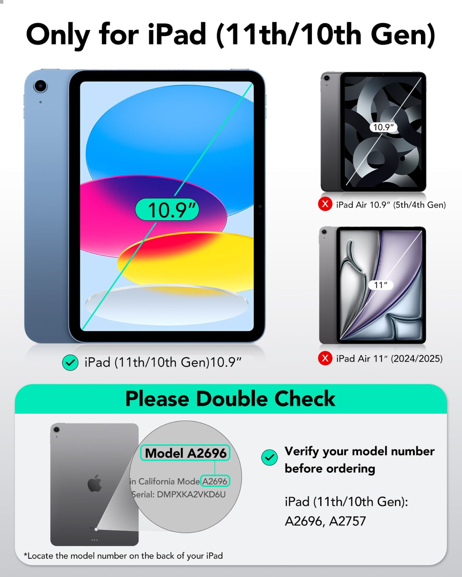 ESR Displayschutzfolie Magnetic (abnehmbar) Paper-Feel Displayschutzfolie für Apple iPad 11" (2025) / iPad 10,9" (2022), Schreiben wie auf Papier, reduziert Blendung