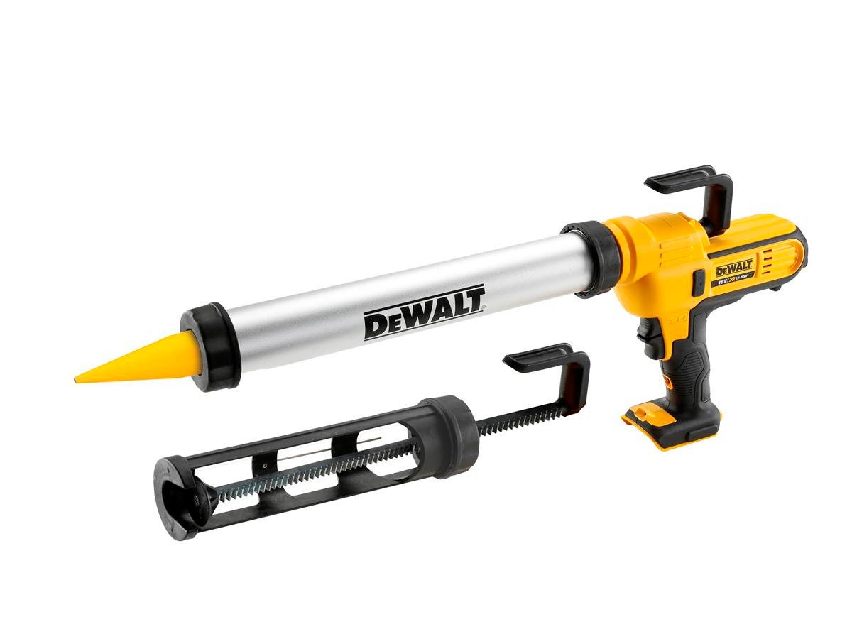 DeWalt Kartuschenpistole 18V / Basisv, 310 ml, (Basisversion), ohne Akku und Ladegerät, integr.LED-Arbeitsleuchte, + Transportkoffer