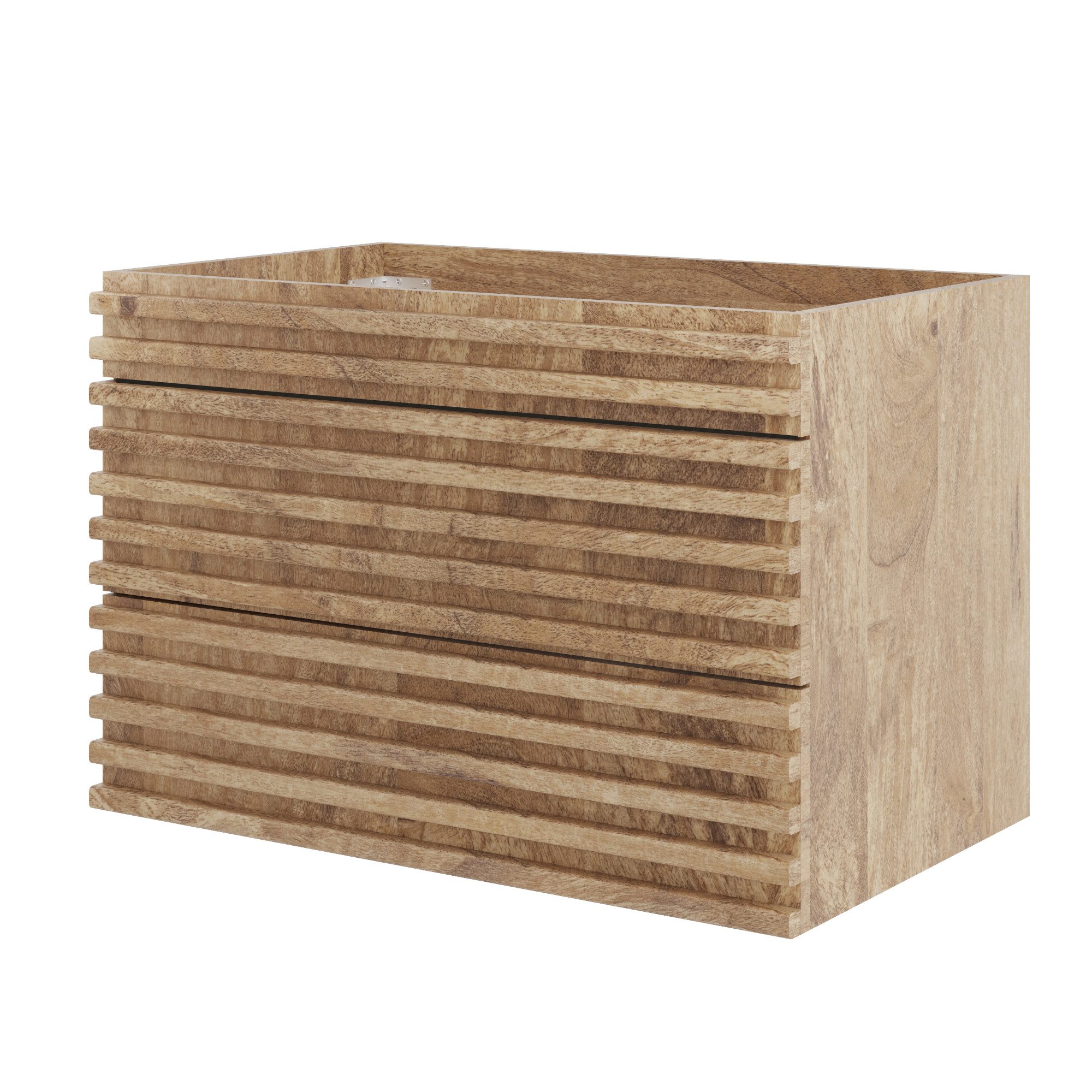 UEV Waschbeckenunterschrank 60cm/75cm/90cm hängend Holz (Waschtischunterschrank, Badmöbel für Gäste WC) Soft-Close System, Unterschranke fürs Bad