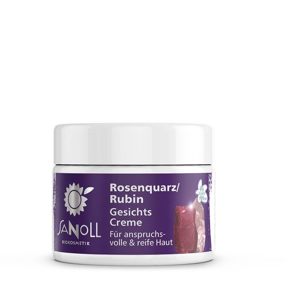 Sanoll Tagescreme Rosenquarz/Rubin - Gesichtscreme 50ml